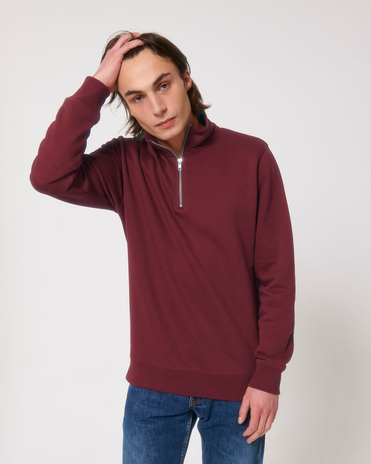 Men's Organic Zip Sweatshirt 300 G/M² | Stanley Trucker Crewnecks STSM611