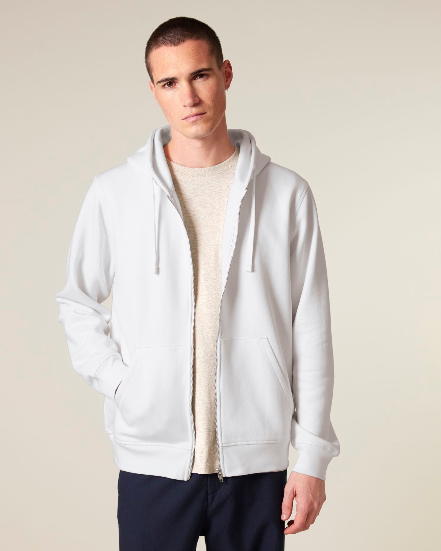 Sweat à capuche zippé mi-léger en coton biologique unisexe - 280 GSM | Mixer STSU205