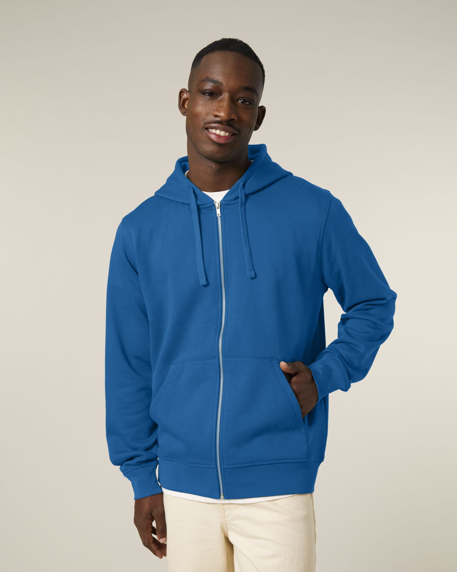 Sudadera con capucha de algodón orgánico unisex con cremallera media - 280 GSM | Mezclador STSU205