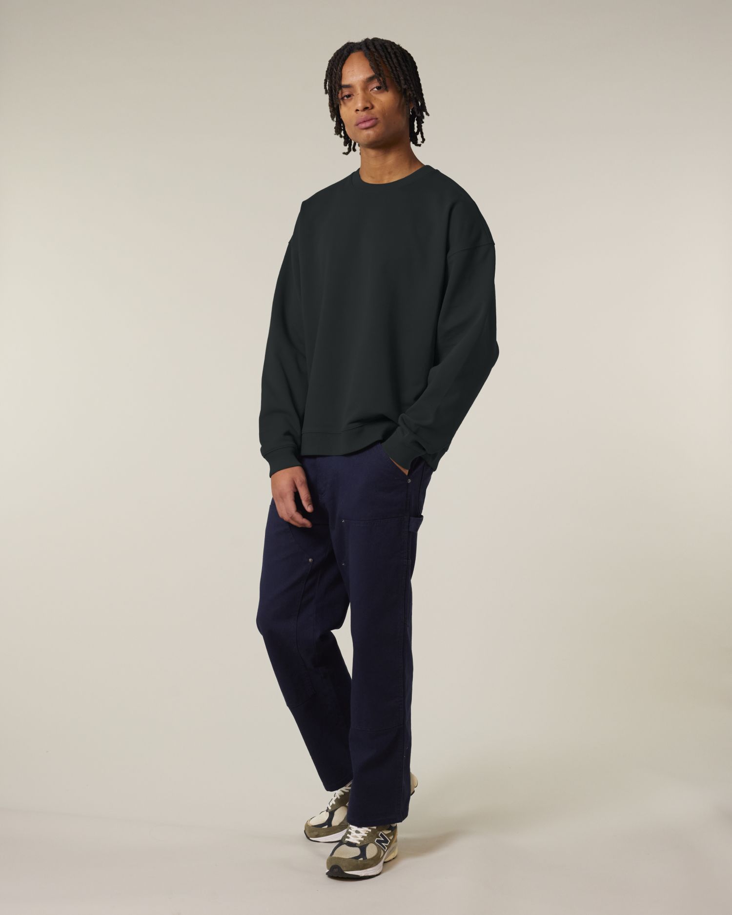 Unisex Oversized Organic Cotton Crew Neck Sweatshirt - 350 GSM | Radder 2.0 STSU208