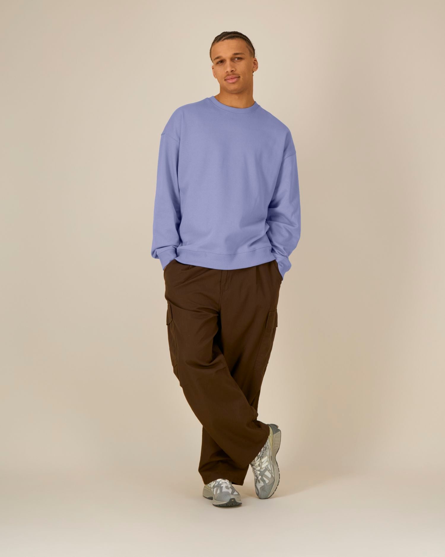 Unisex Oversized Organic Cotton Crew Neck Sweatshirt - 350 GSM | Radder 2.0 STSU208