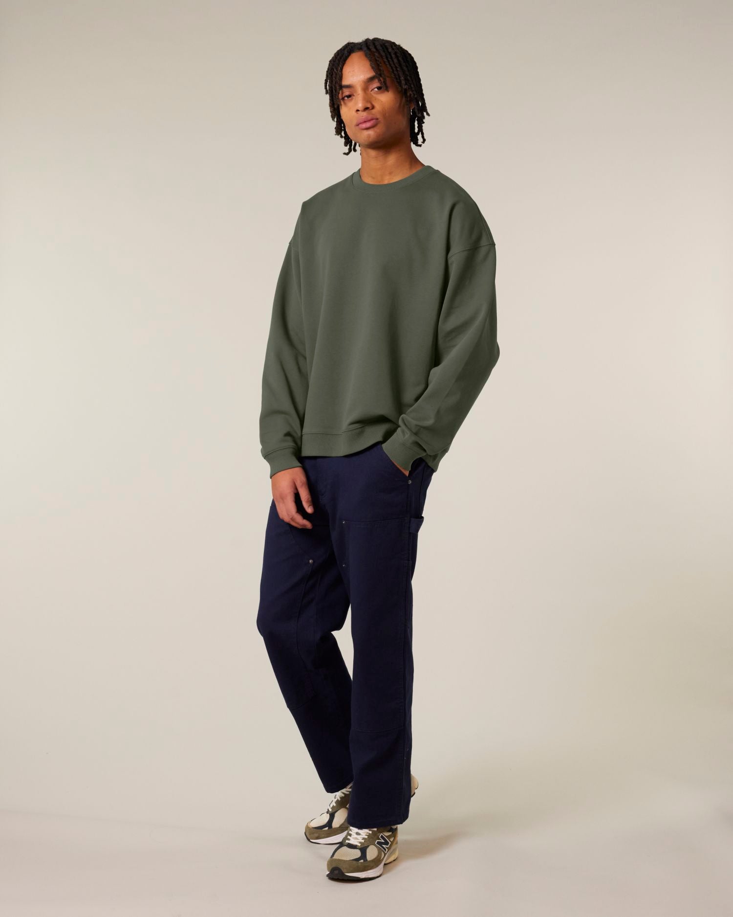 Unisex Oversized Organic Cotton Crew Neck Sweatshirt - 350 GSM | Radder 2.0 STSU208