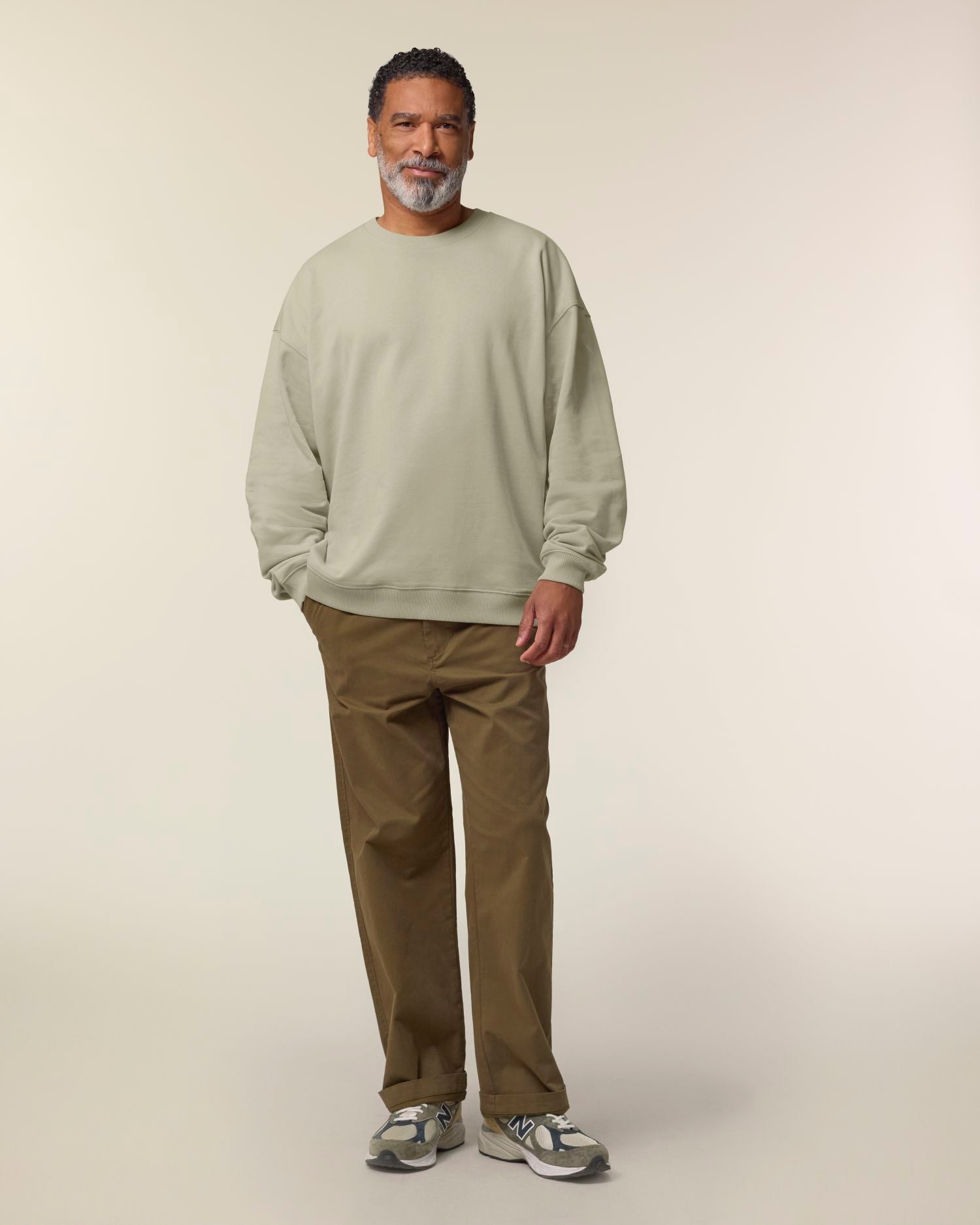 Uniseks Oversized Organisch Katoenen Ronde Hals Sweater - 350 GSM | Radder 2.0 STSU208