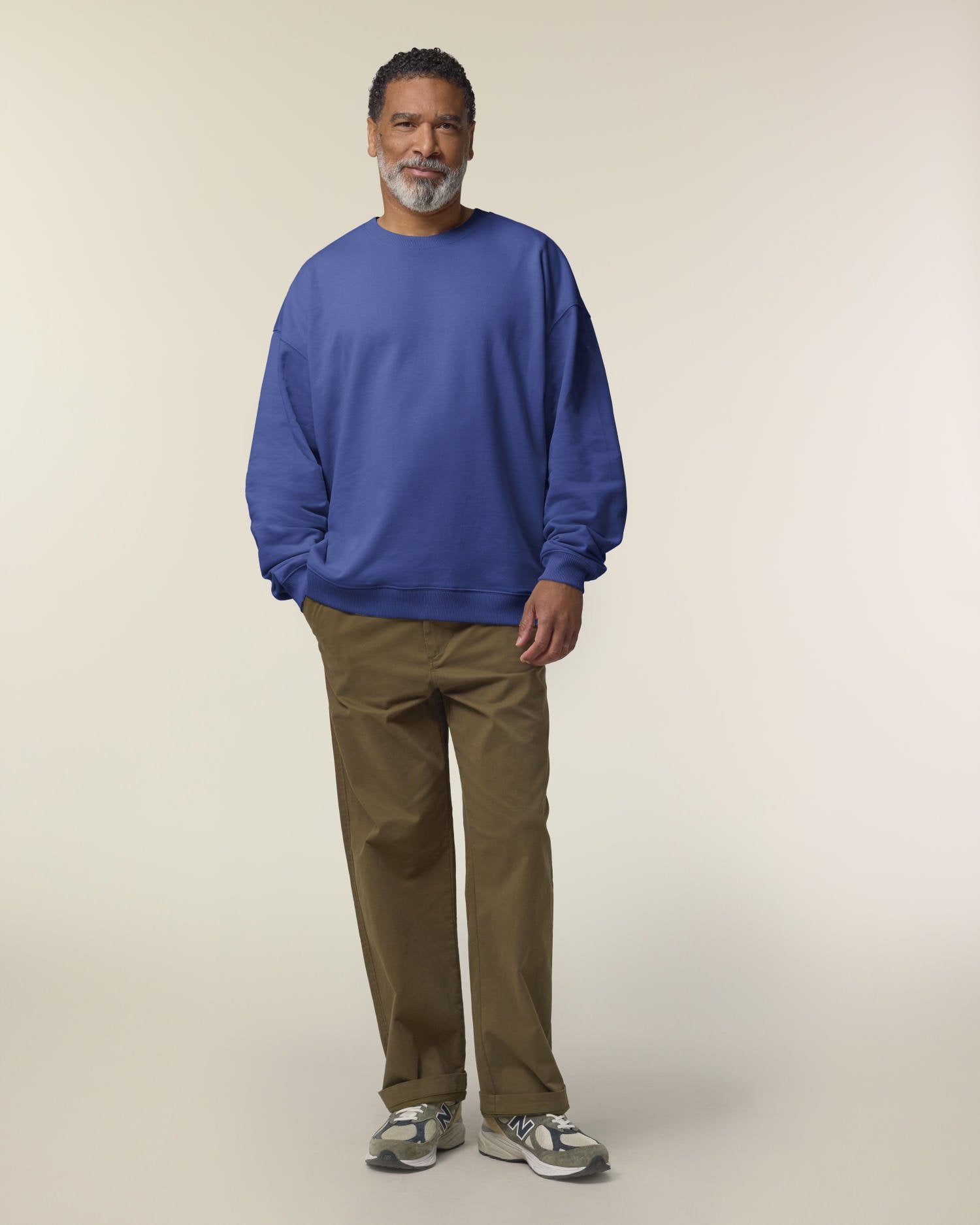 Uniseks Oversized Organisch Katoenen Ronde Hals Sweater - 350 GSM | Radder 2.0 STSU208