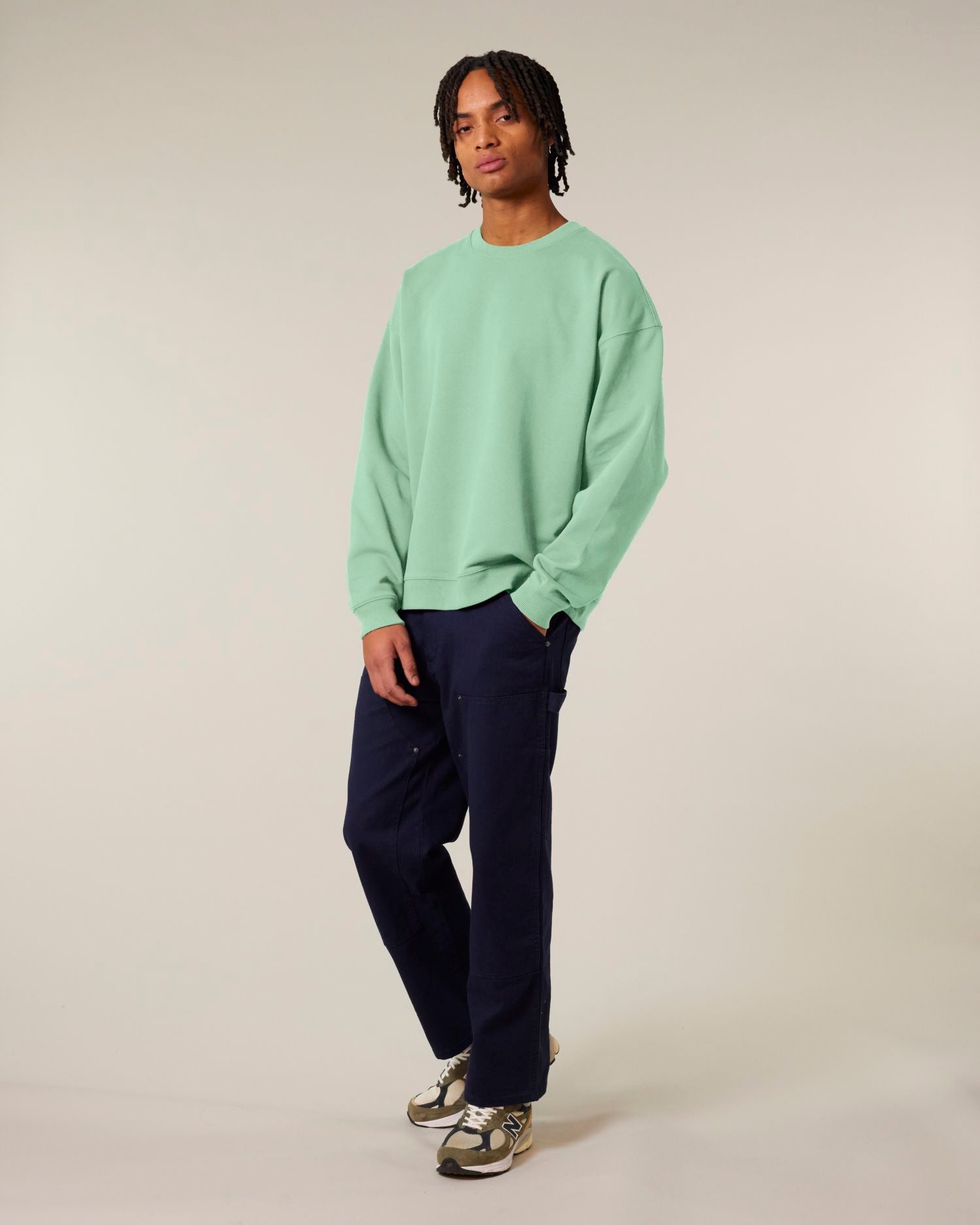 Unisex Oversized Organic Cotton Crew Neck Sweatshirt - 350 GSM | Radder 2.0 STSU208