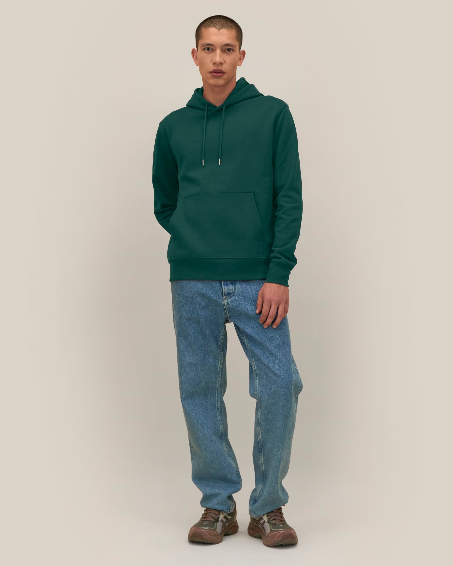 Sudadera de corte medio para hombre con capucha de doble capa | Gamechanger STSU257