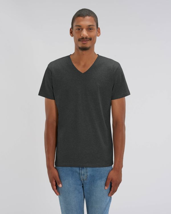 Camiseta orgánica con cuello en V para hombre - 155 g/m² | Presenter STTM562