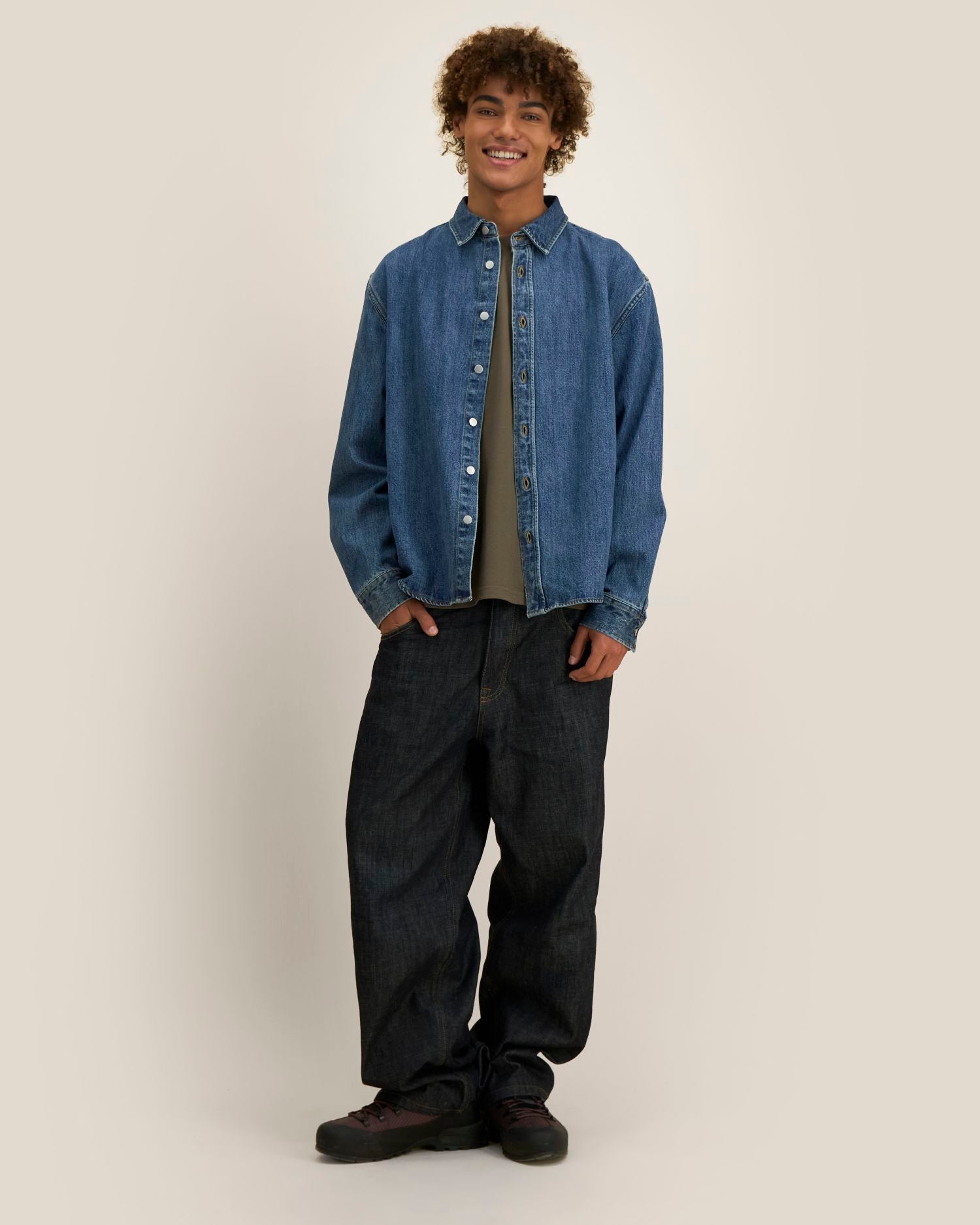 Sovracamicia unisex in denim pesante - 440 GSM | Palmer - STWU287