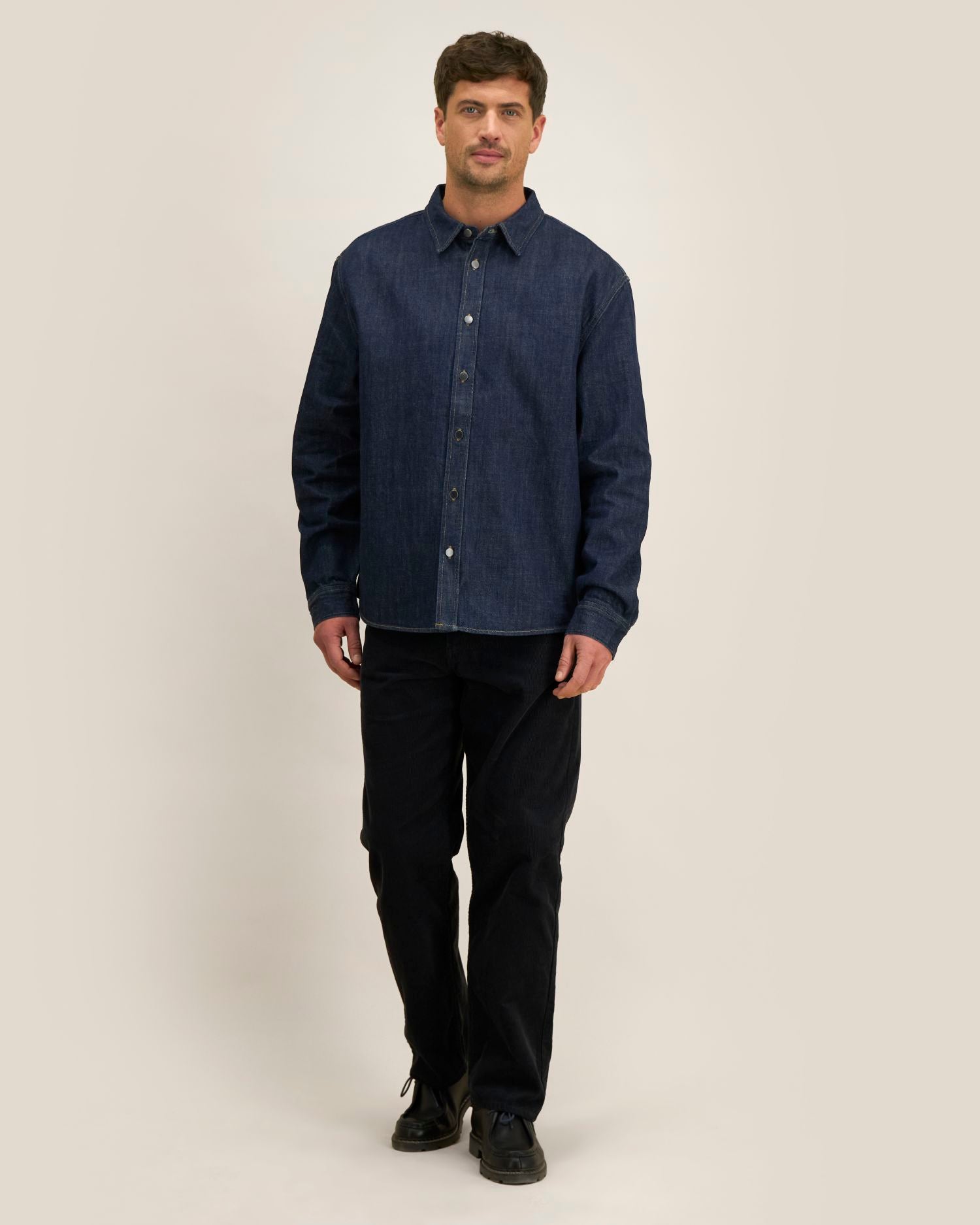 Sovracamicia unisex in denim pesante - 440 GSM | Palmer - STWU287