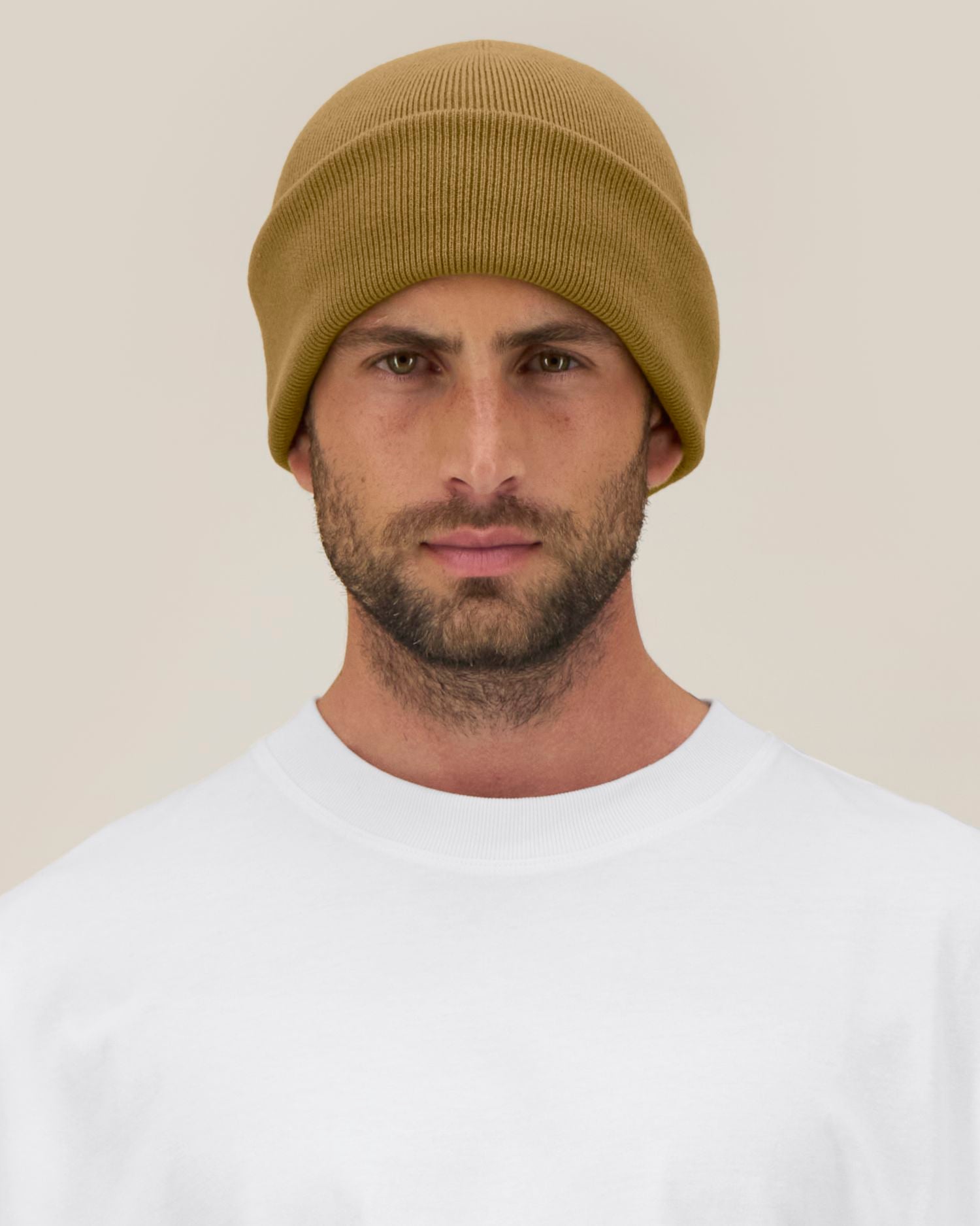 Unisex Ribbed Cuffed Beanie in Organic Cotton | Rib Beanie 2.0 - STAU295