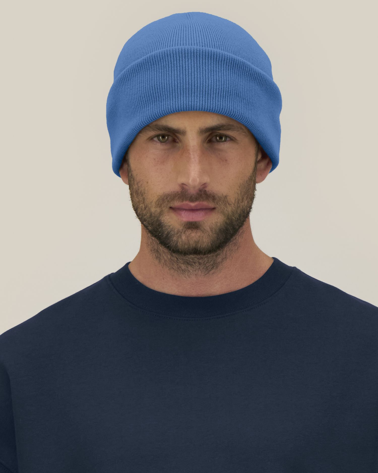 Unisex Ribbed Cuffed Beanie in Organic Cotton | Rib Beanie 2.0 - STAU295
