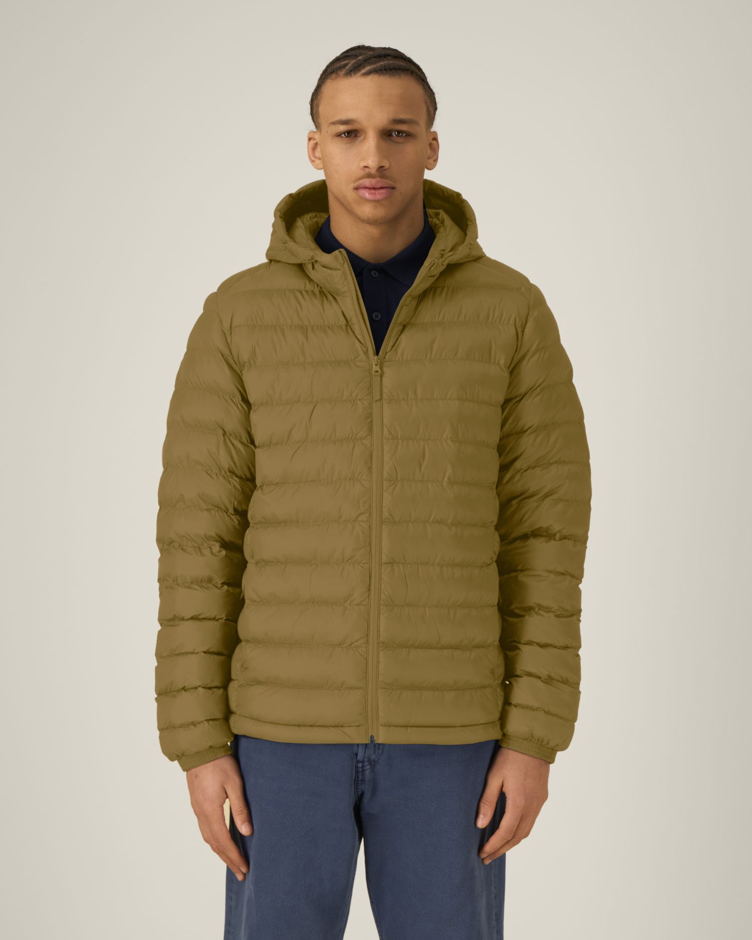 Giacca imbottita da uomo con cappuccio in nylon riciclato - 38 GSM | Voyager 2.0 STJM188