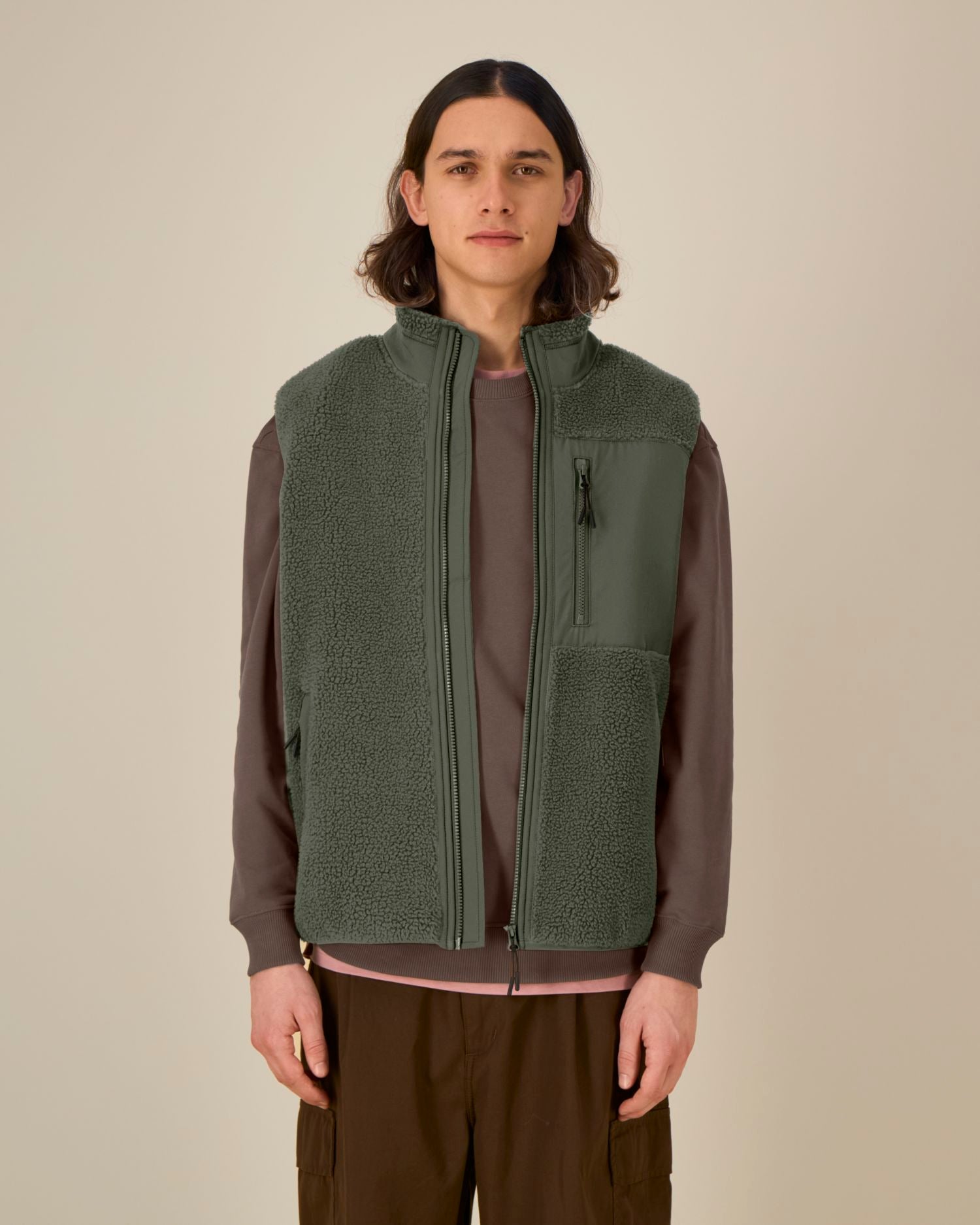 Veste Sherpa Sans Manches Recyclée Unisexe | Liner STJU249