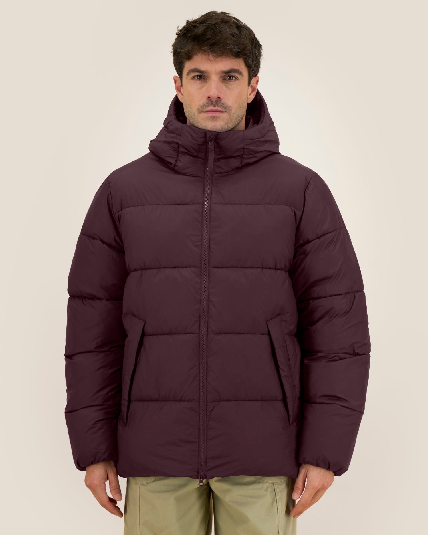 Unisex-Pufferjacke mit Kapuze aus recyceltem Nylon | Puffer 2.0 - STJU292