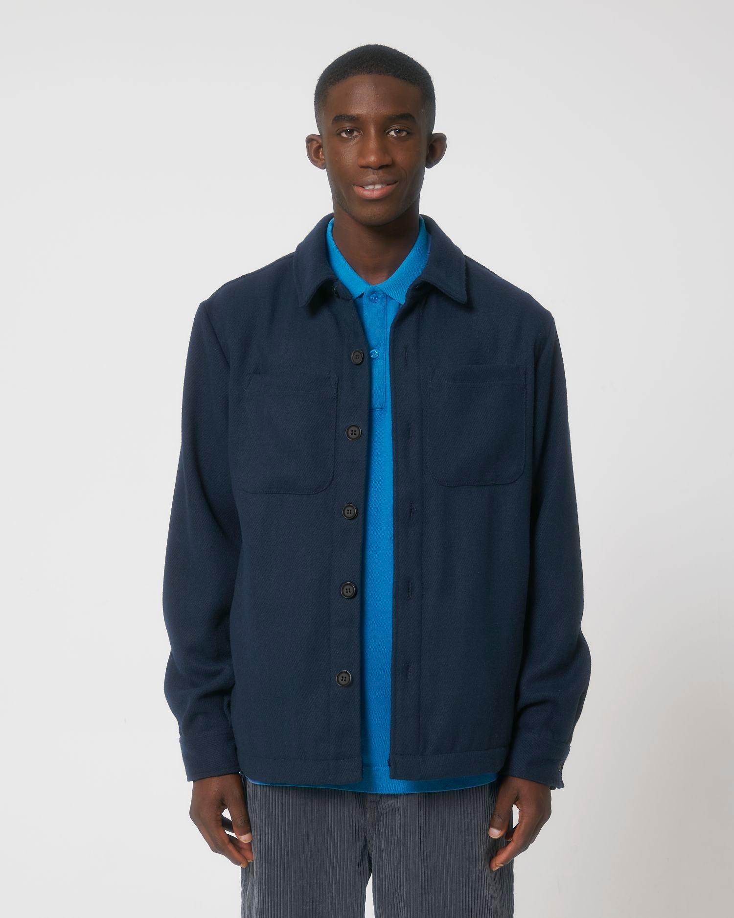 Unisex Recycled Twill Overshirt | River STJU845