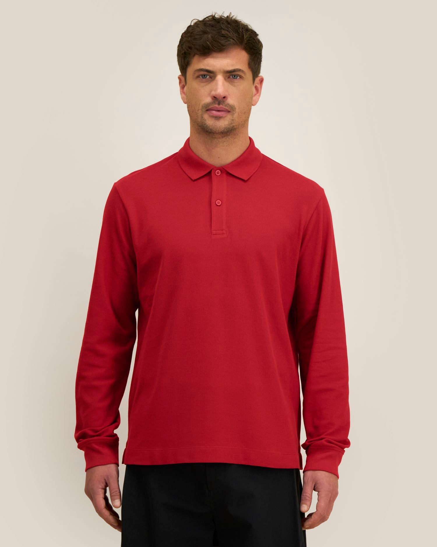Unisex Organic Cotton Long Sleeve Polo - 240 GSM | Prepster 2.0 STPU223