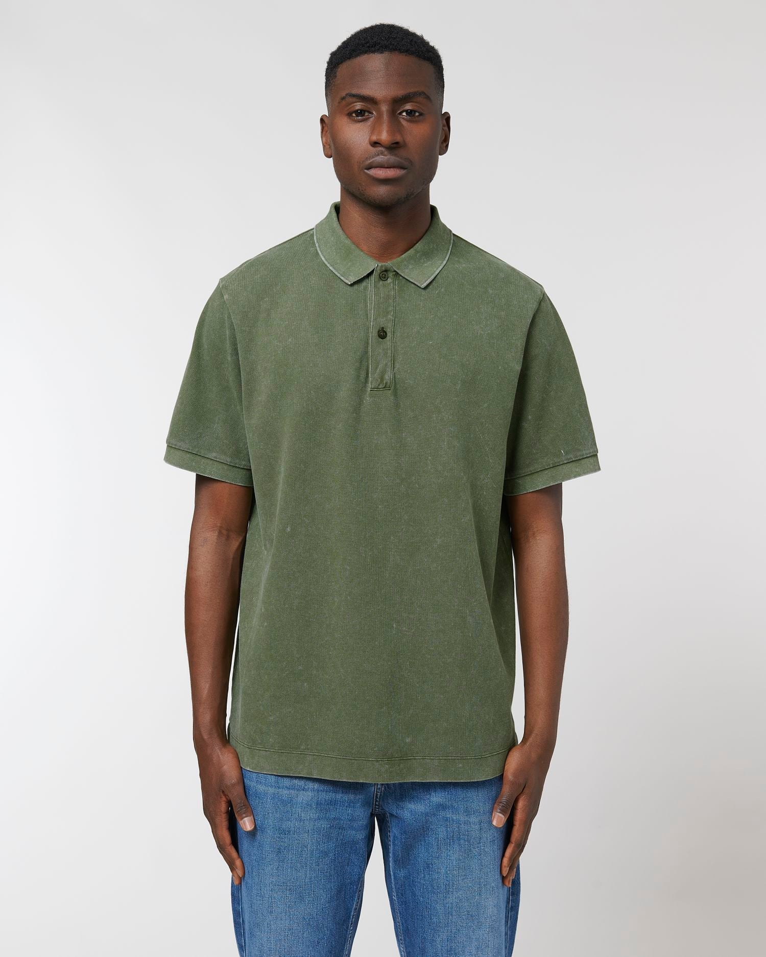 Unisex Garment-Dyed Organic Polo - 230 g/m² | Prepster Vintage Polos - STPU335