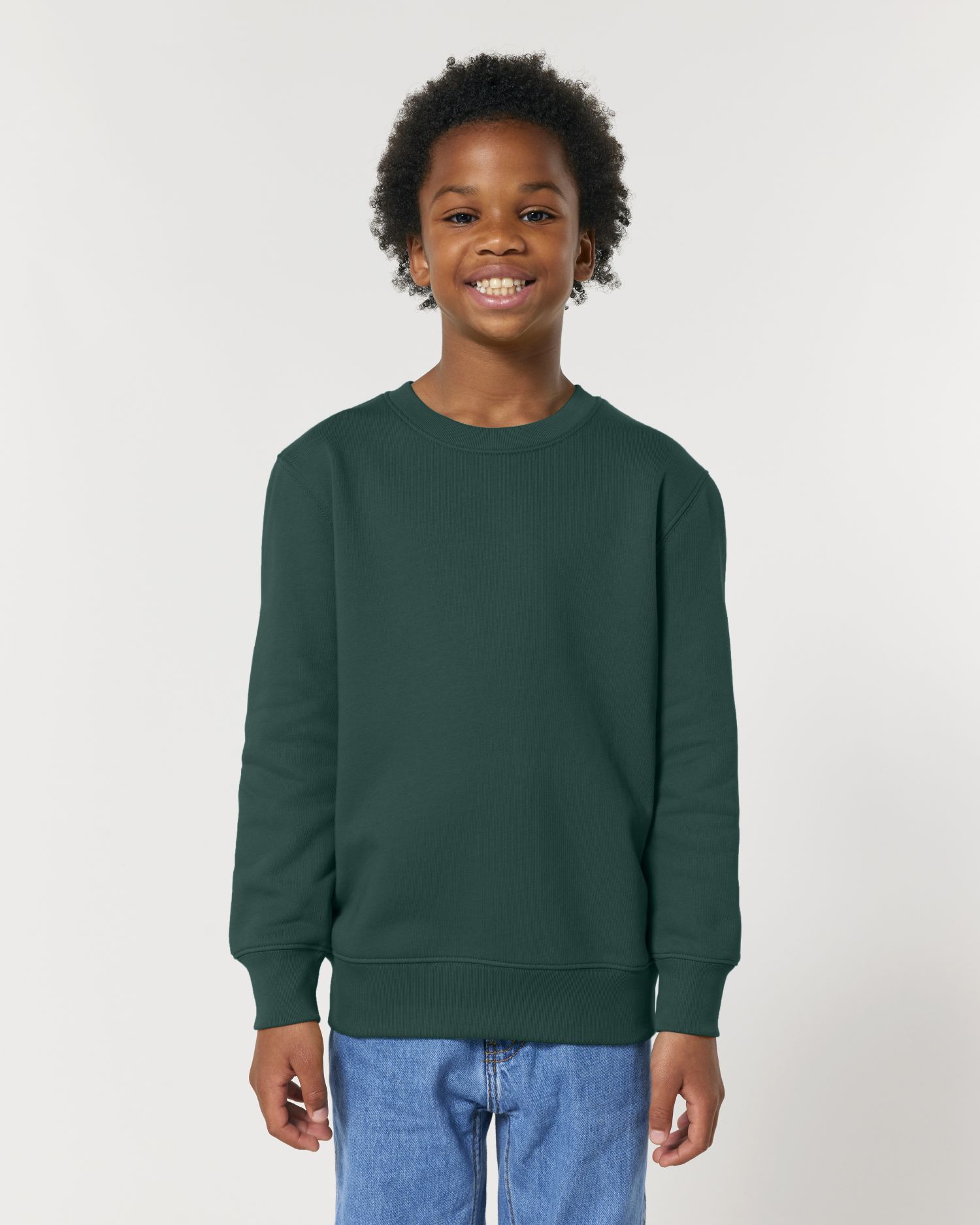 Sudadera Orgánica de Cuello Redondo para Niños - 300 GSM | Mini Changer 2.0 STSK181