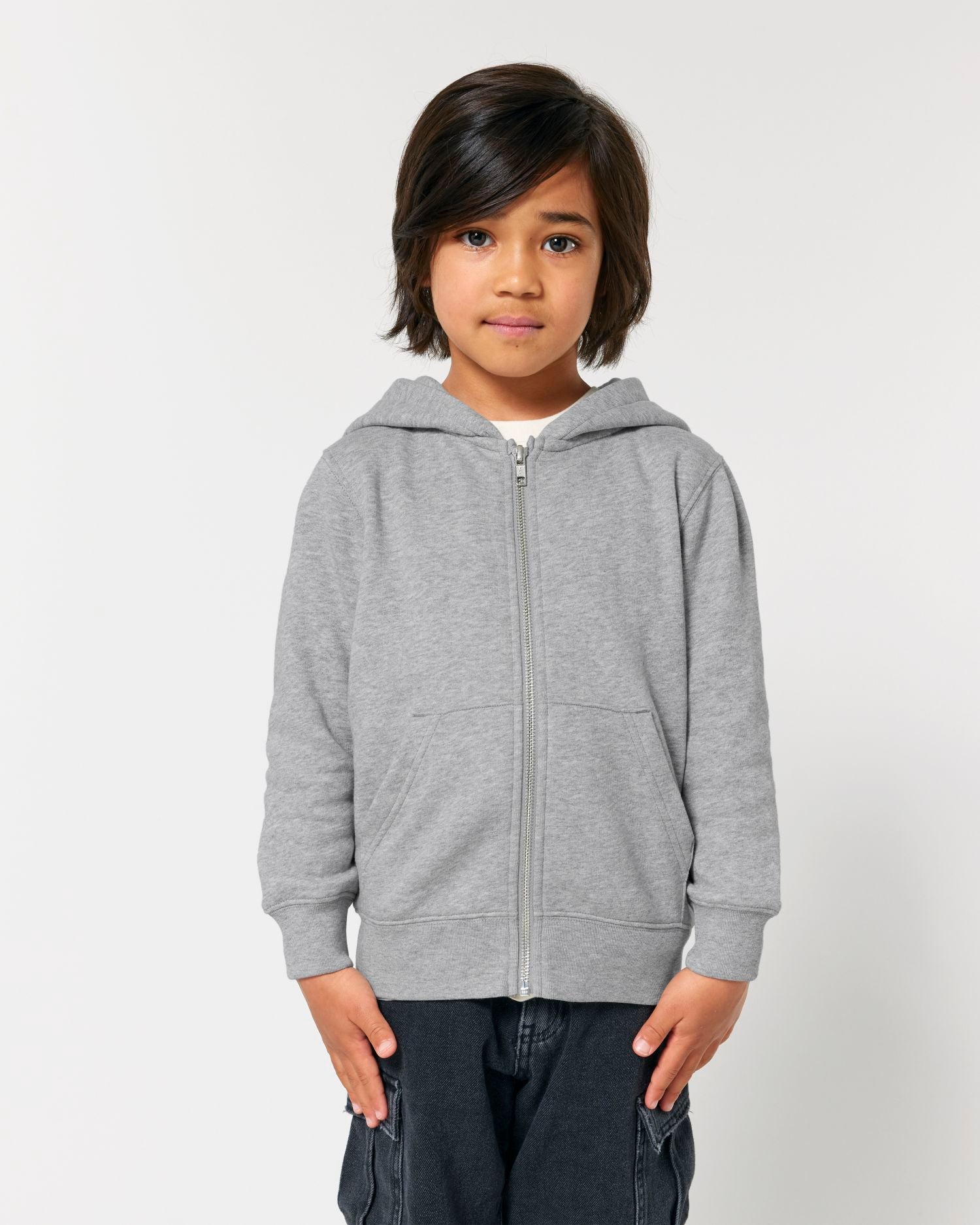 Kinderen's Organische Zip-Thru Hoodie Sweatshirt - 300 GSM | Mini Cultivator 2.0 STSK182