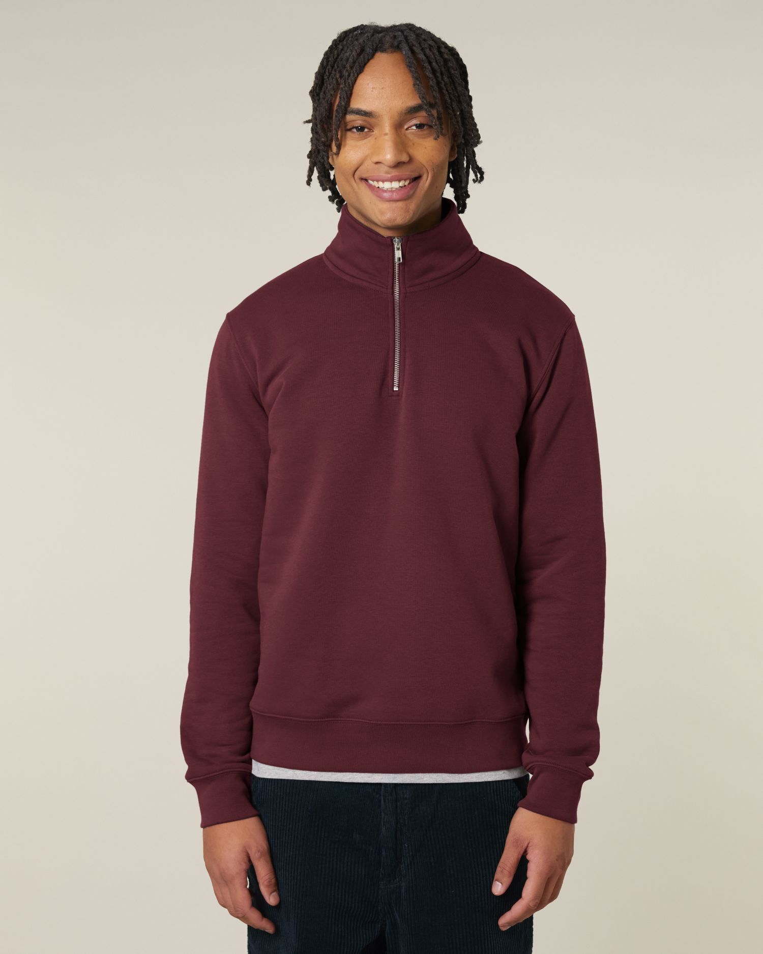 Unisex Organic Quarter Zip Sweatshirt | Organic Blank
