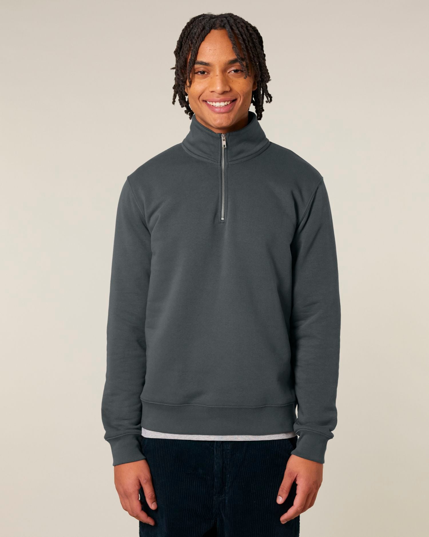 トップス 24SS A24SP02CS WRINKLED DRY COTTON Unisex Organic Quarter Zip Sweatshirt | Organic Blank
