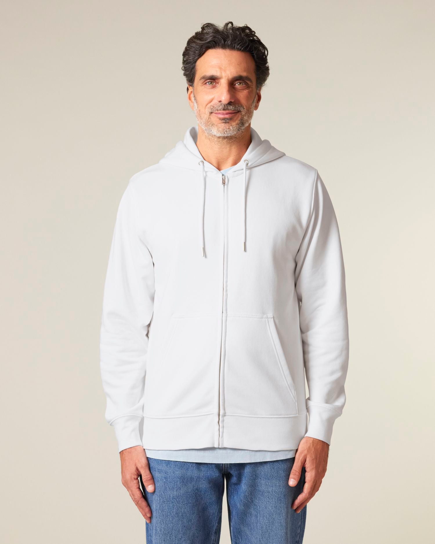 Sudadera con capucha de algodón orgánico unisex con cremallera - 300 GSM | Conector 2.0 STSU207