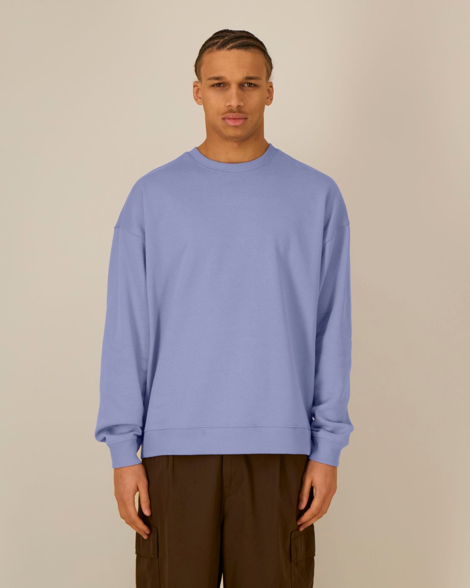 Uniseks Oversized Organisch Katoenen Ronde Hals Sweater - 350 GSM | Radder 2.0 STSU208