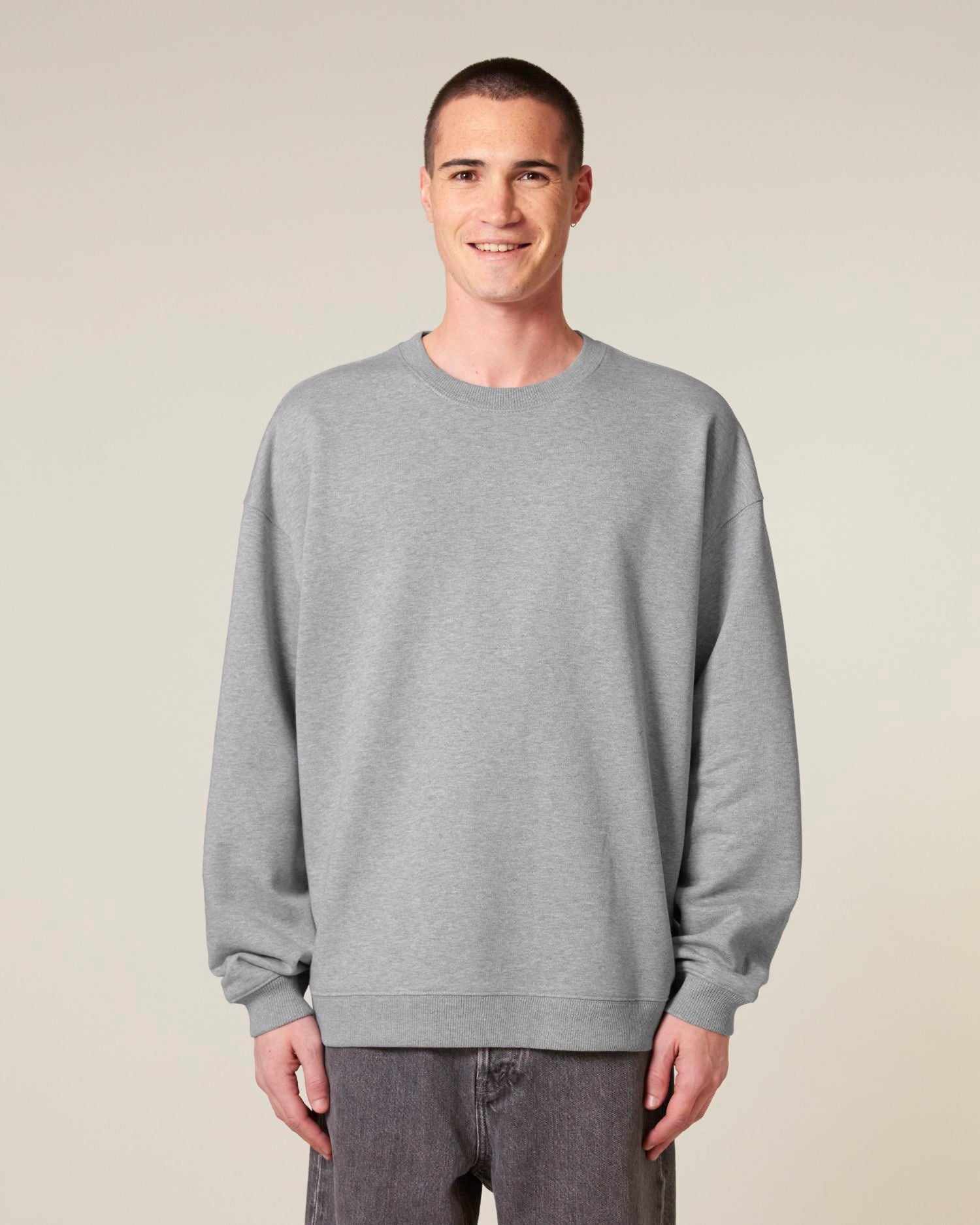 Unisex Oversized Organic Cotton Crew Neck Sweatshirt - 350 GSM | Radder 2.0 STSU208