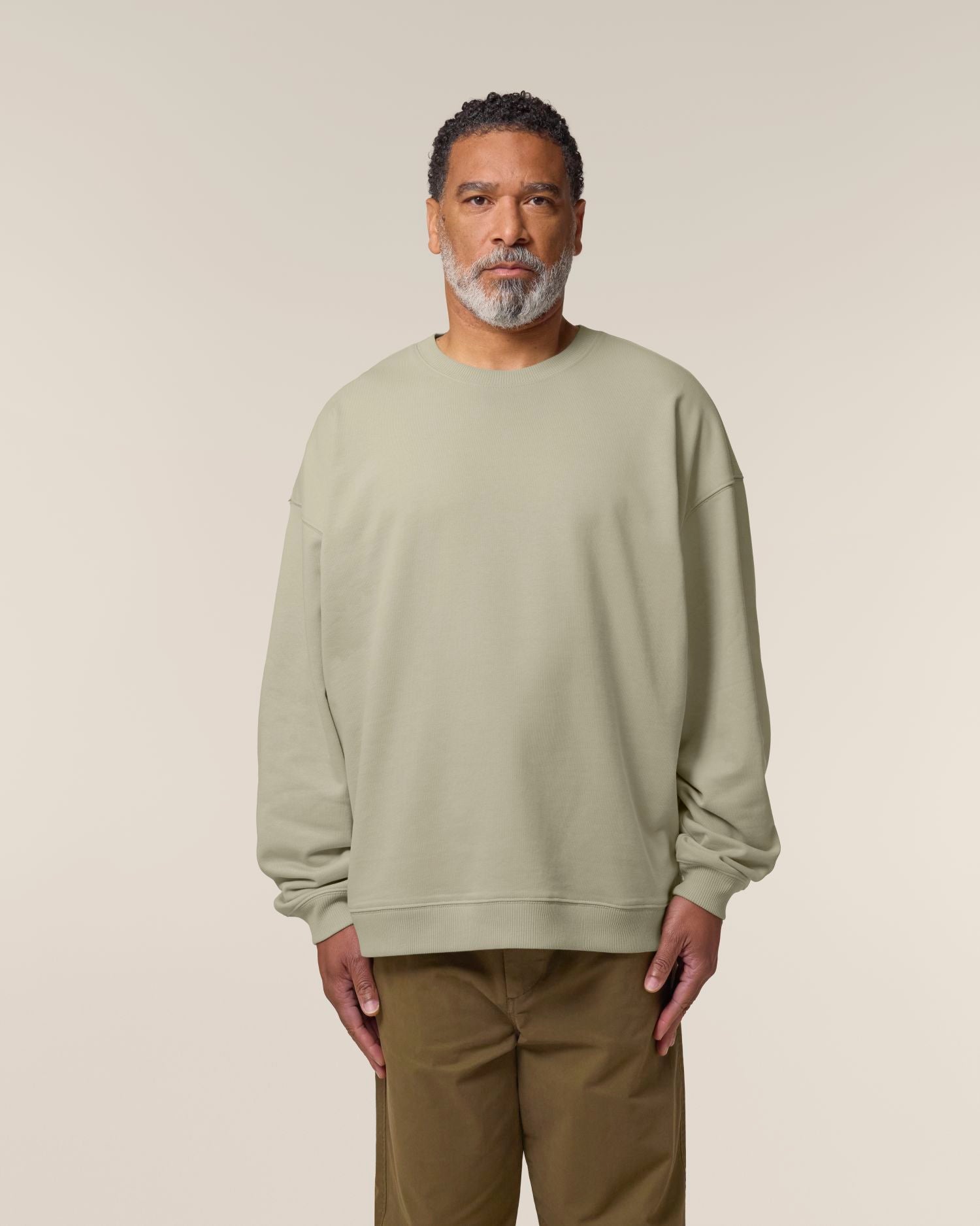 Uniseks Oversized Organisch Katoenen Ronde Hals Sweater - 350 GSM | Radder 2.0 STSU208