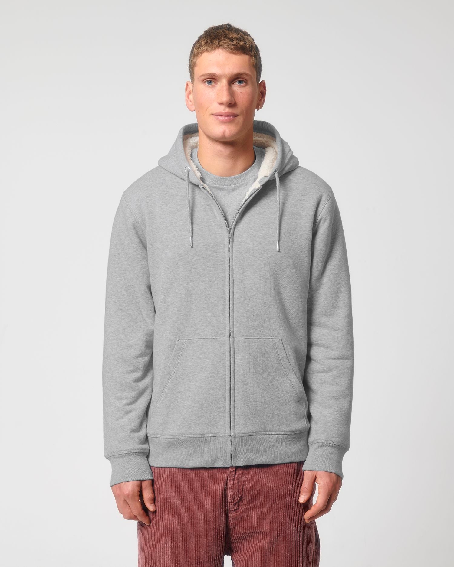 Warm Hygger Sherpa Zipthr Zip Hoodie | Organic Blank