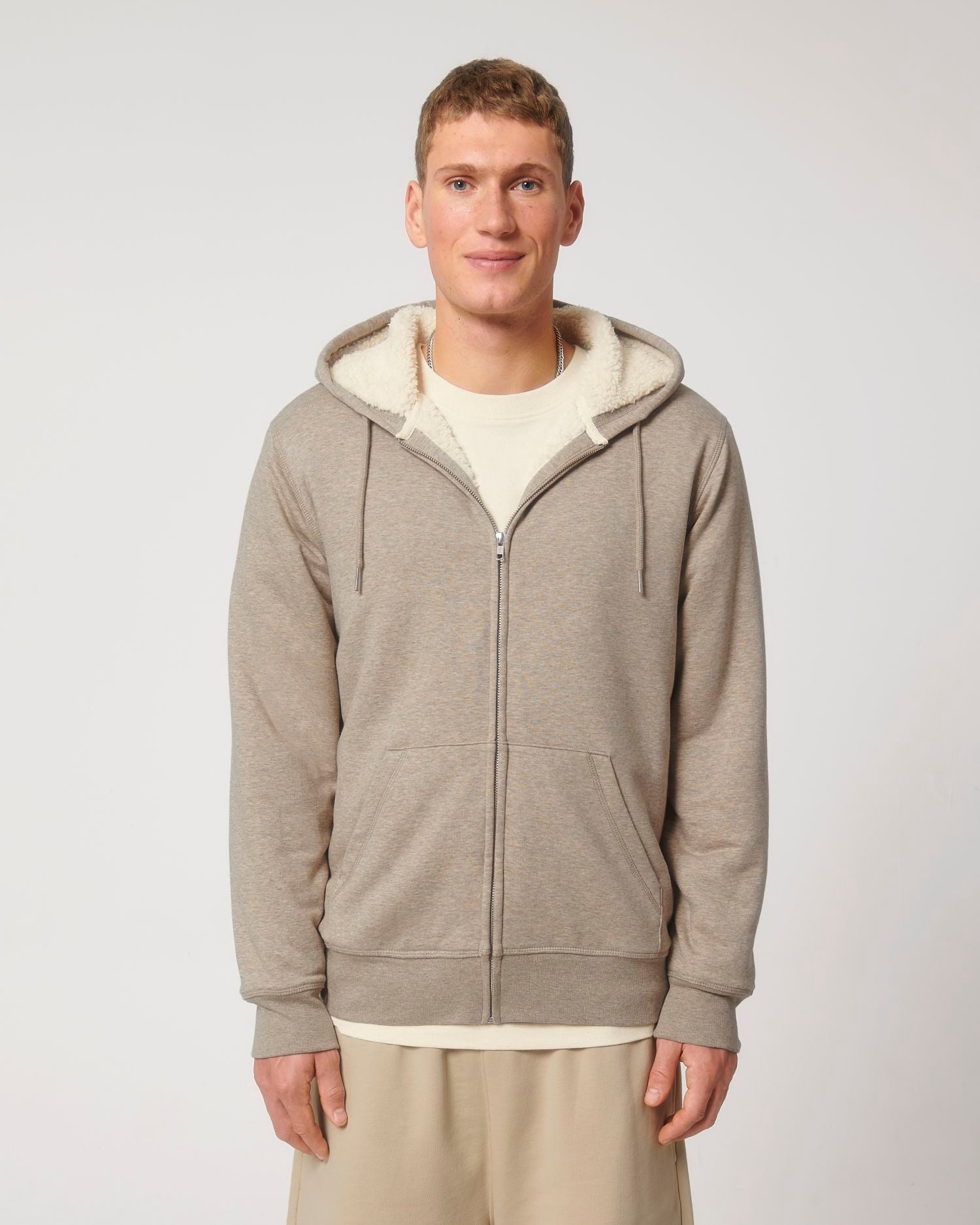 Warm Hygger Sherpa Zipthr Zip Hoodie | Organic Blank