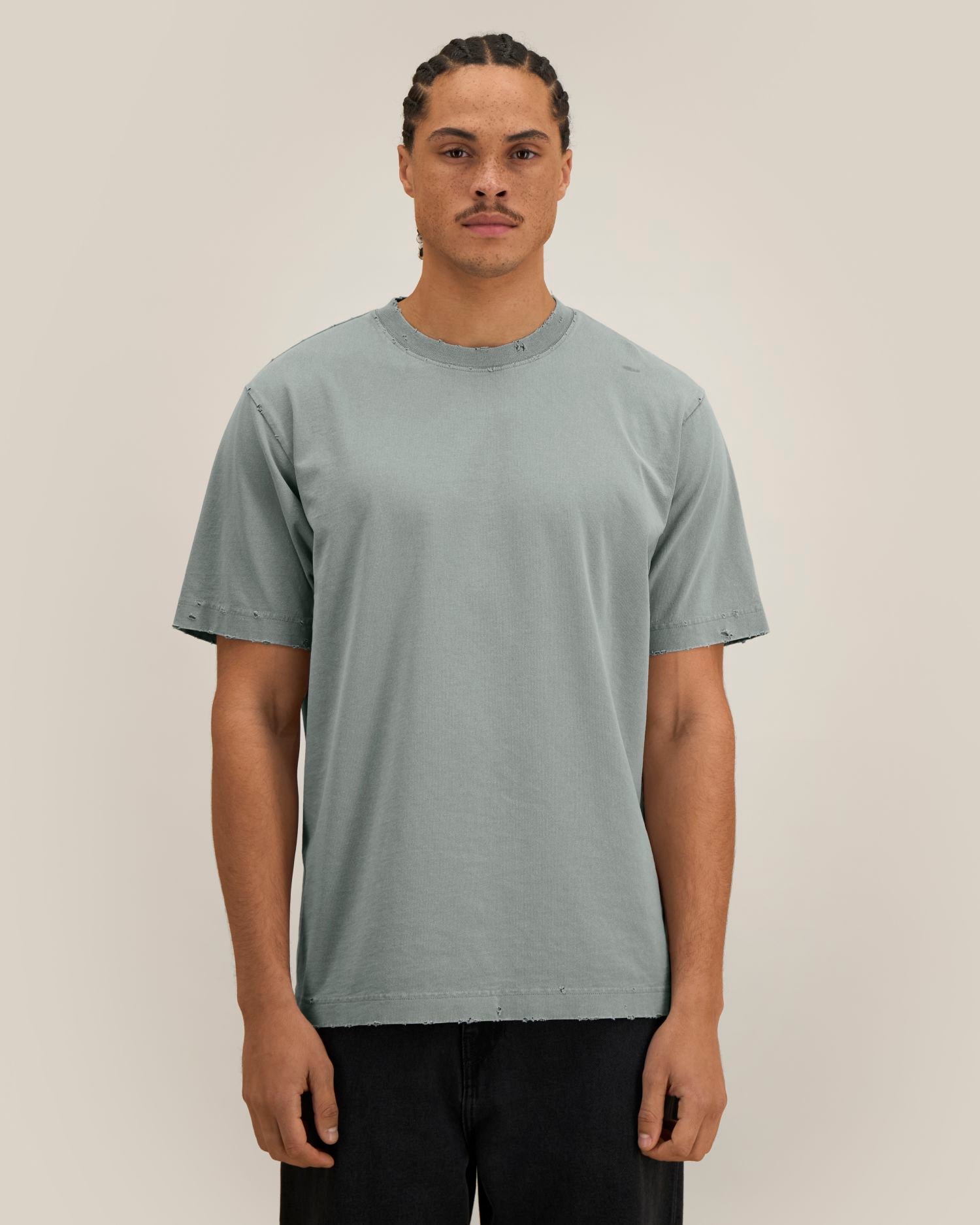 Stückgefärbtes schweres T-Shirt im Used-Look – 240 GSM | Freestyler Super Vintage – STTU280