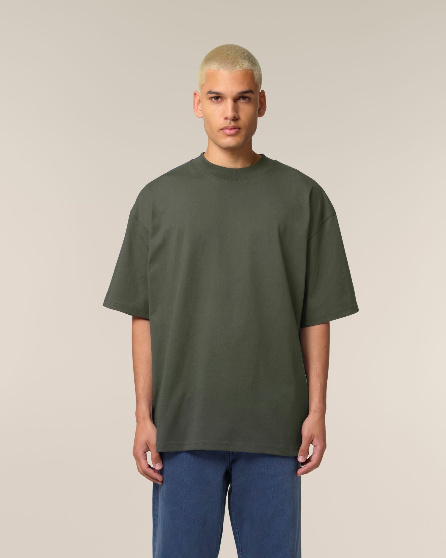 Unisex Oversized High Neck T-Shirt | Organic Blank
