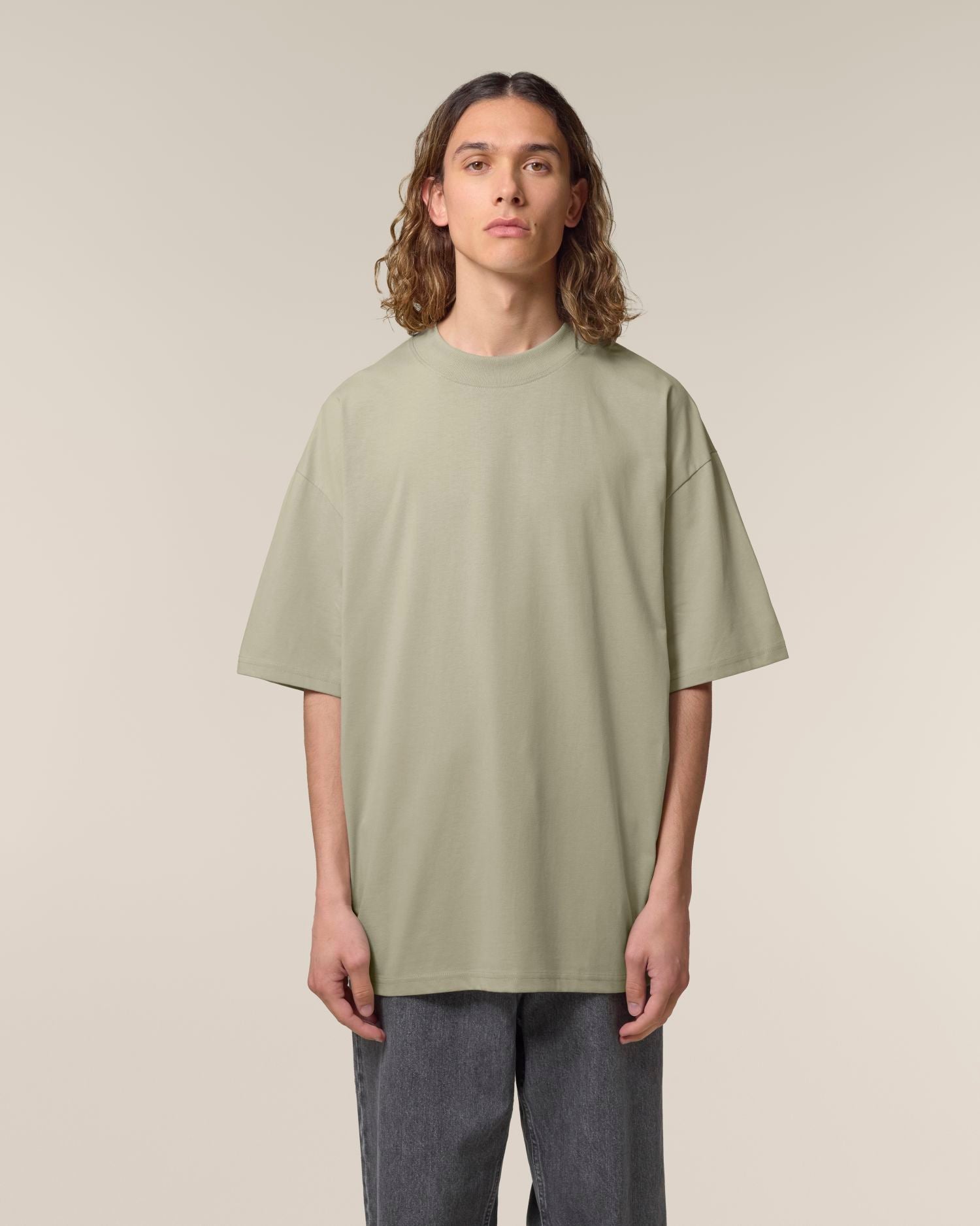 Unisex Oversized High Neck T-Shirt | Organic Blank