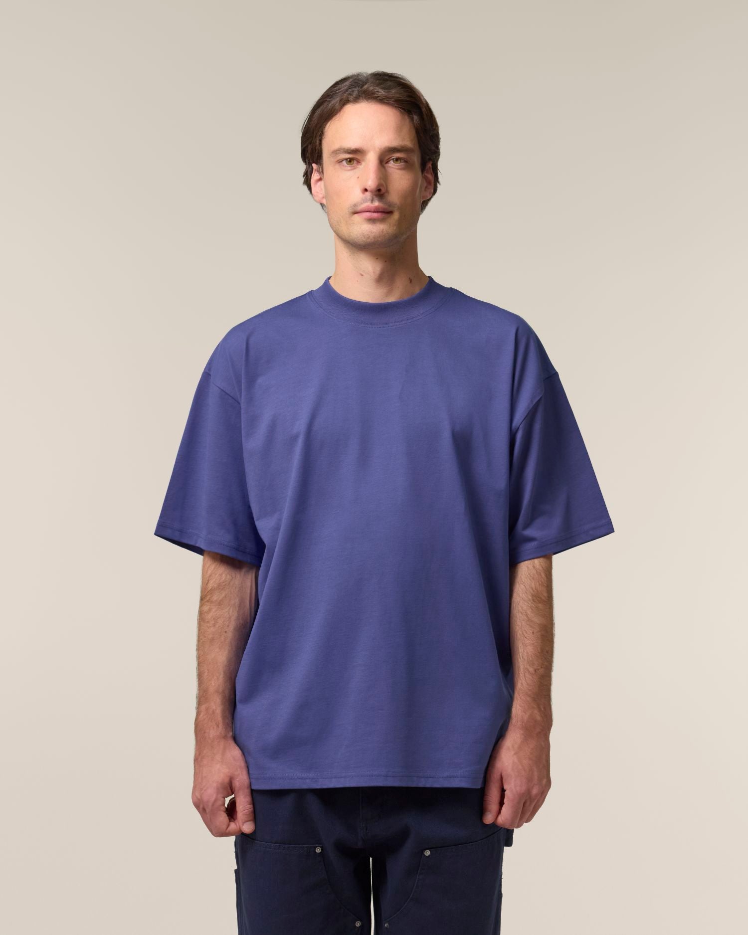 Unisex Oversized High Neck T-Shirt | Organic Blank