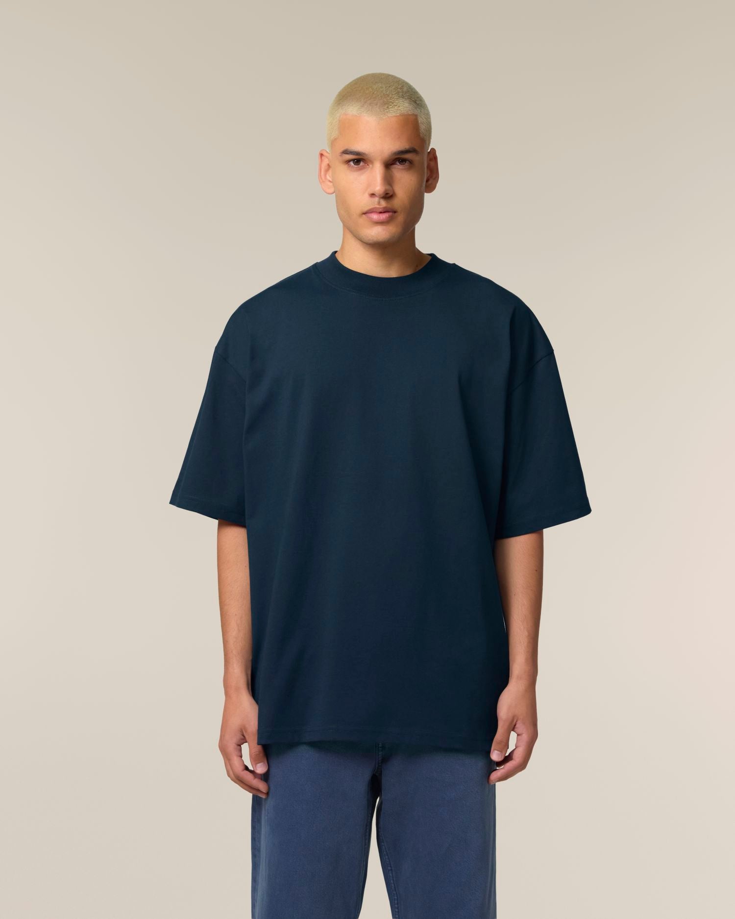 Unisex Oversized High Neck T-Shirt | Organic Blank
