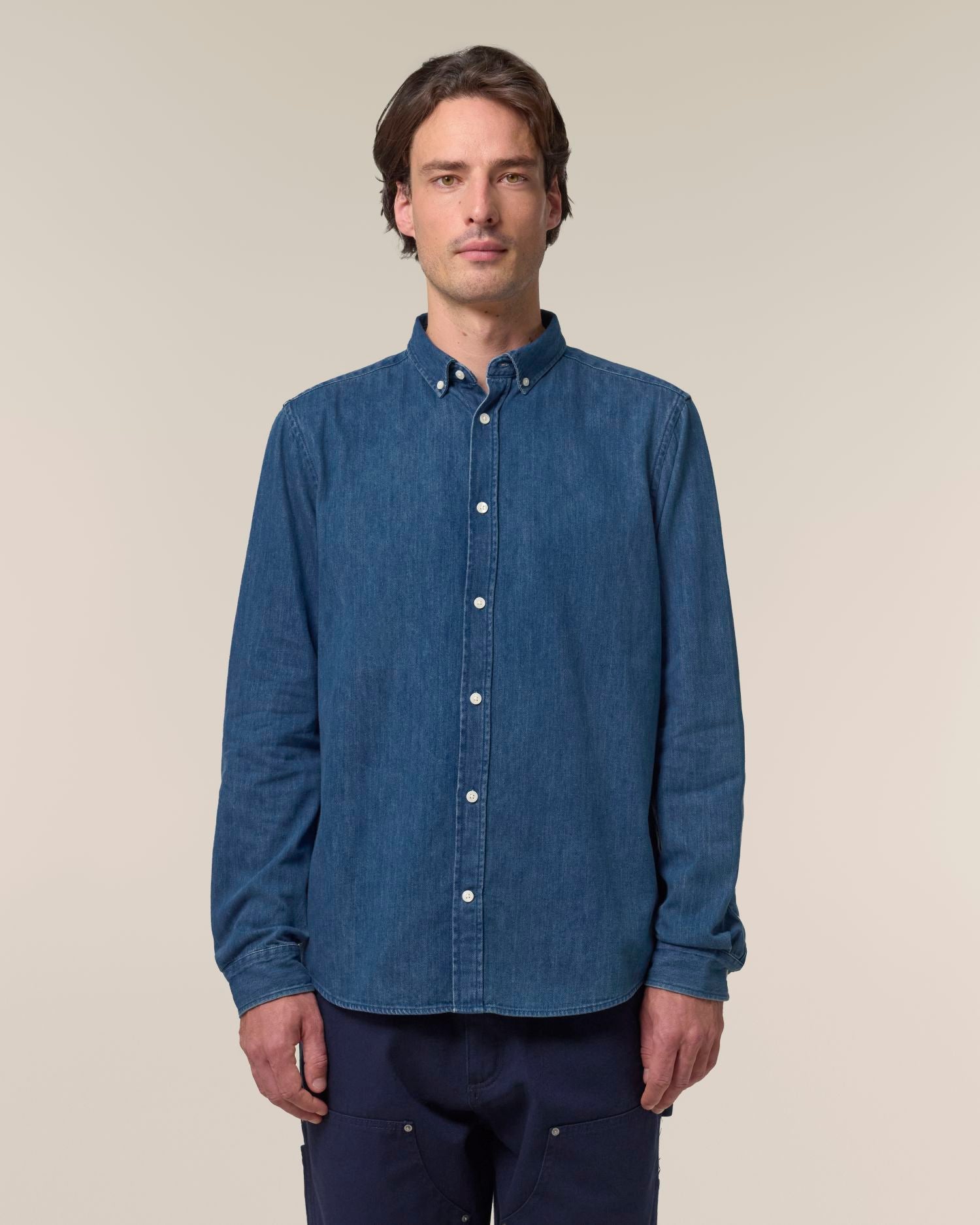 Heren Denim Shirt - 235 GSM | Stanley Denim Shirt STWM967