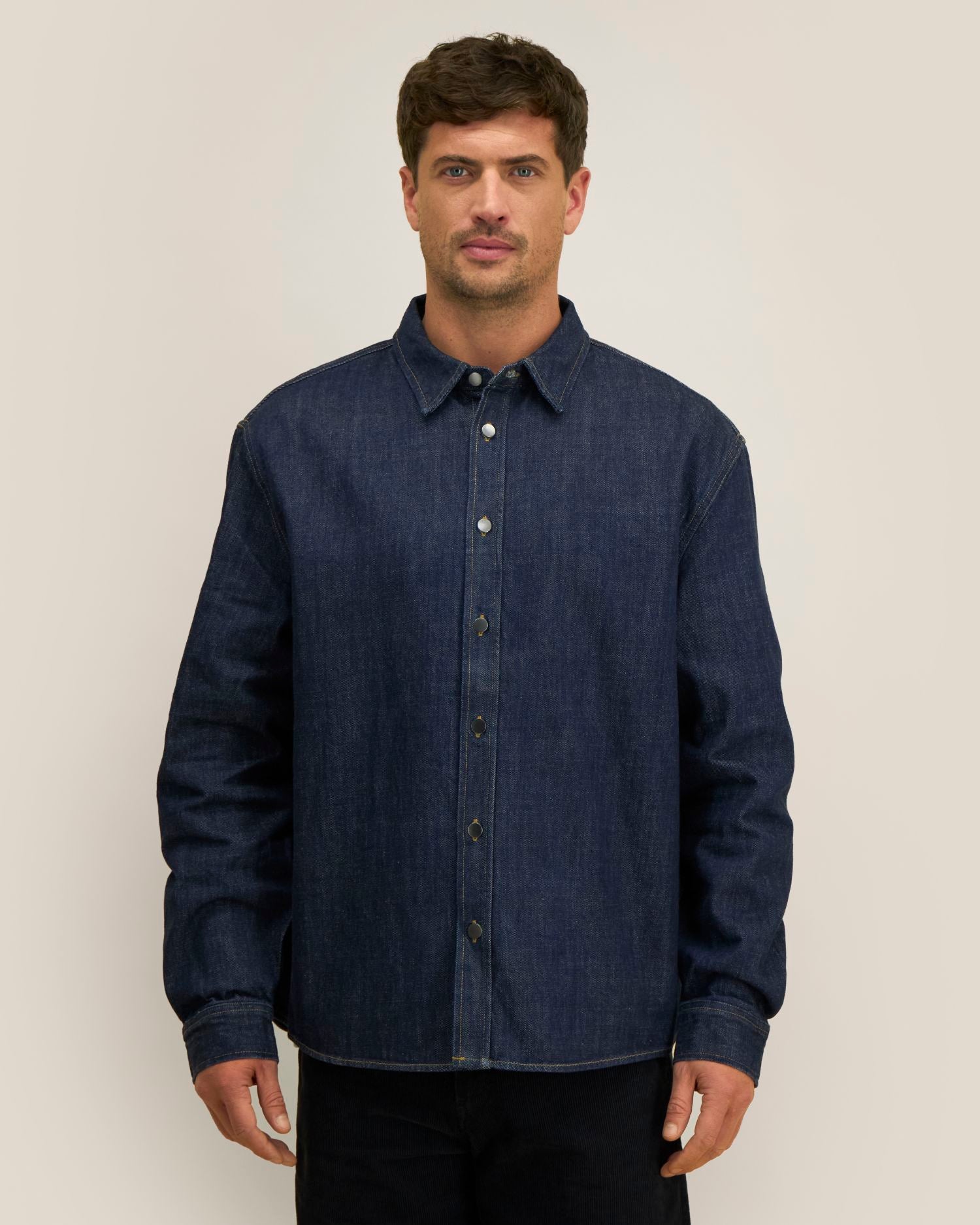 Sovracamicia unisex in denim pesante - 440 GSM | Palmer - STWU287