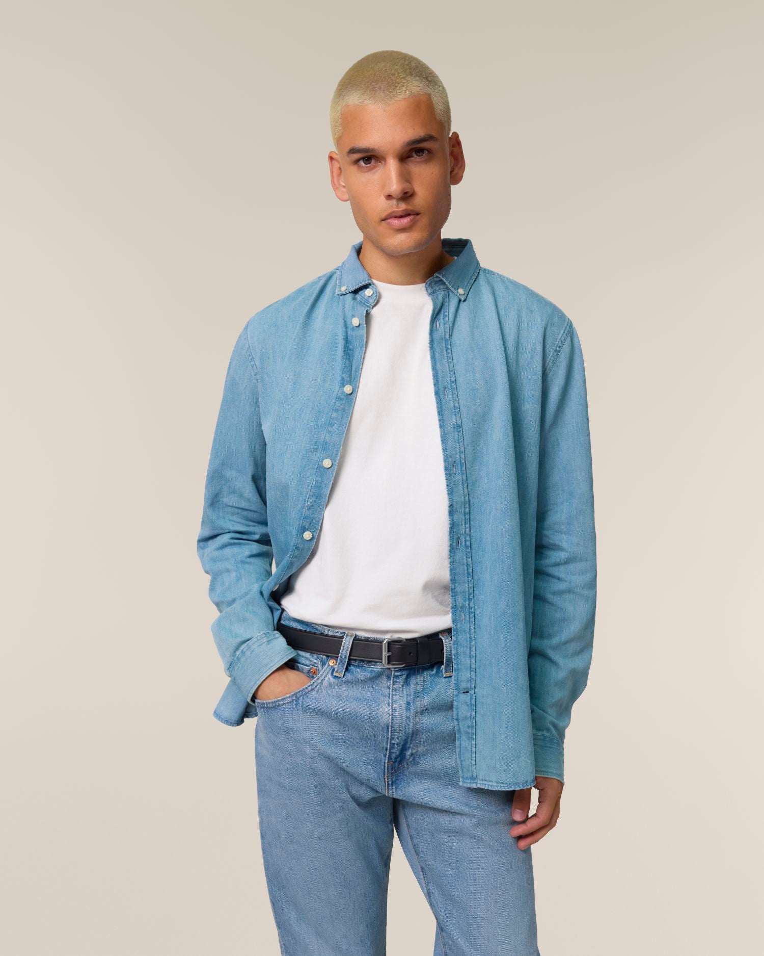 Men's Denim Shirt - 235 GSM | Stanley Denim Shirt STWM967