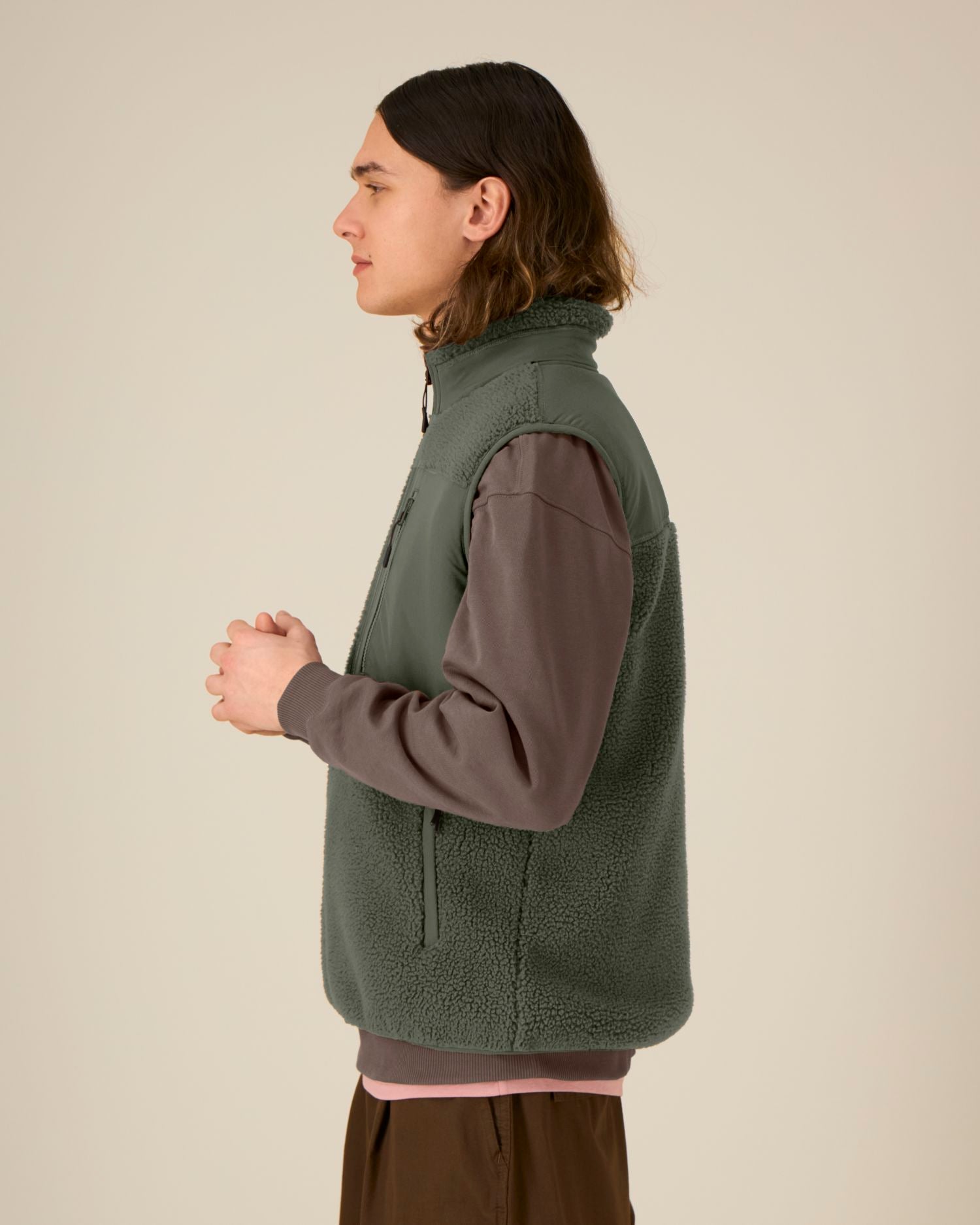 Veste Sherpa Sans Manches Recyclée Unisexe | Liner STJU249