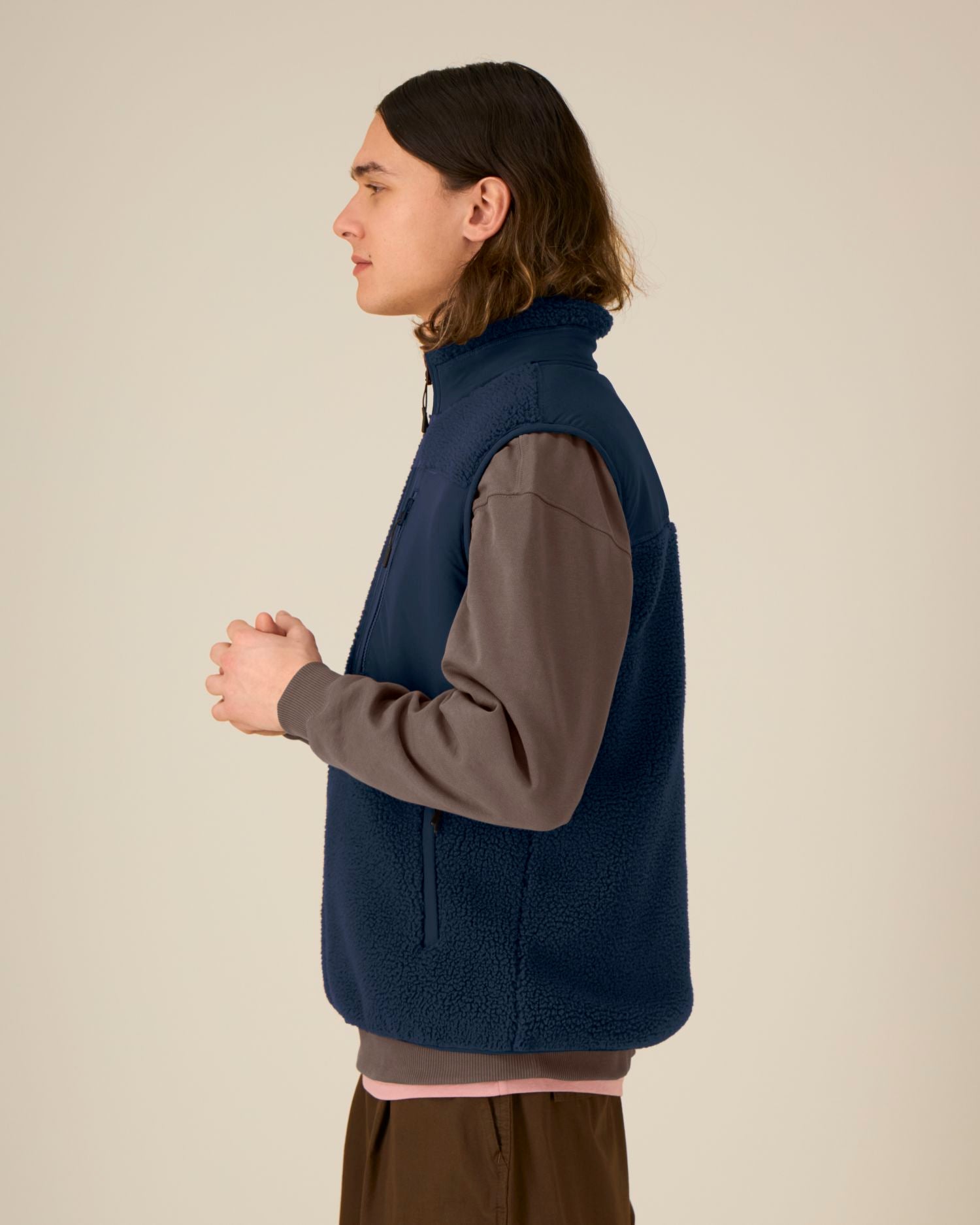 Veste Sherpa Sans Manches Recyclée Unisexe | Liner STJU249