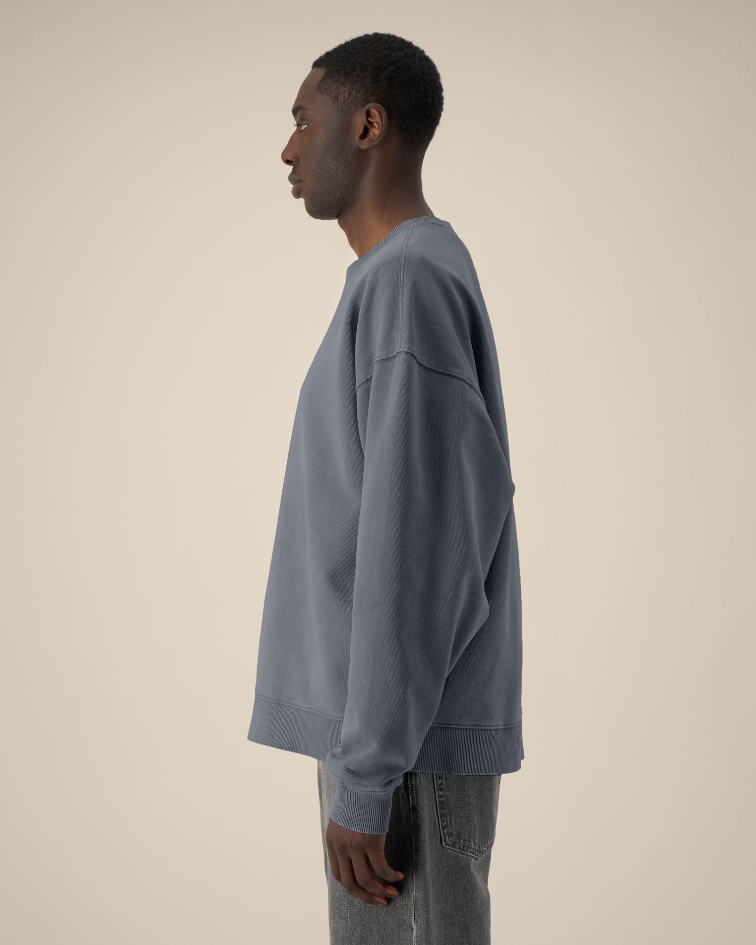 Unisex Organic Oversized Garment Dyed Crew Neck Sweatshirt - 380 GSM | Radder 2.0 Vintage STSU210