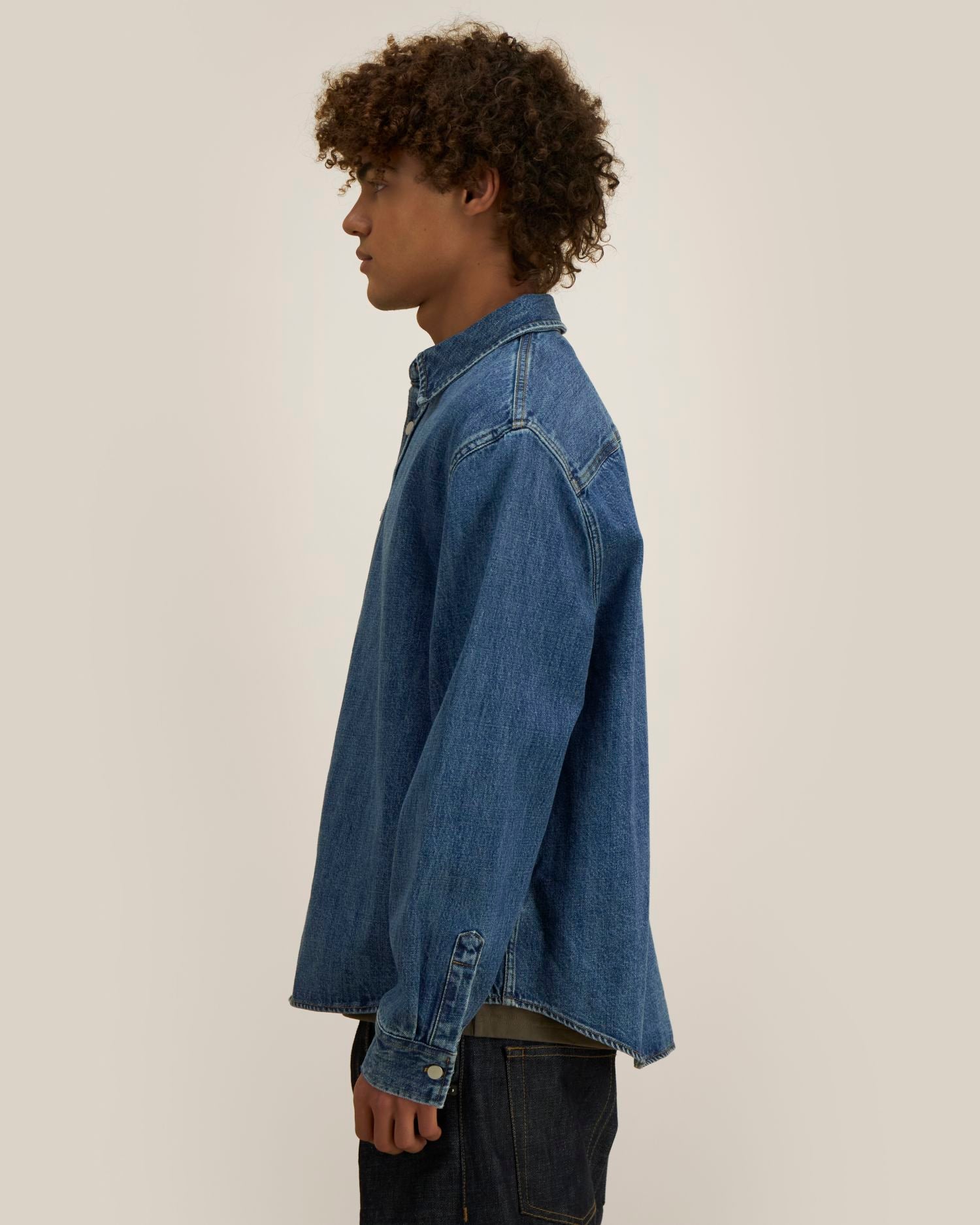 Sovracamicia unisex in denim pesante - 440 GSM | Palmer - STWU287