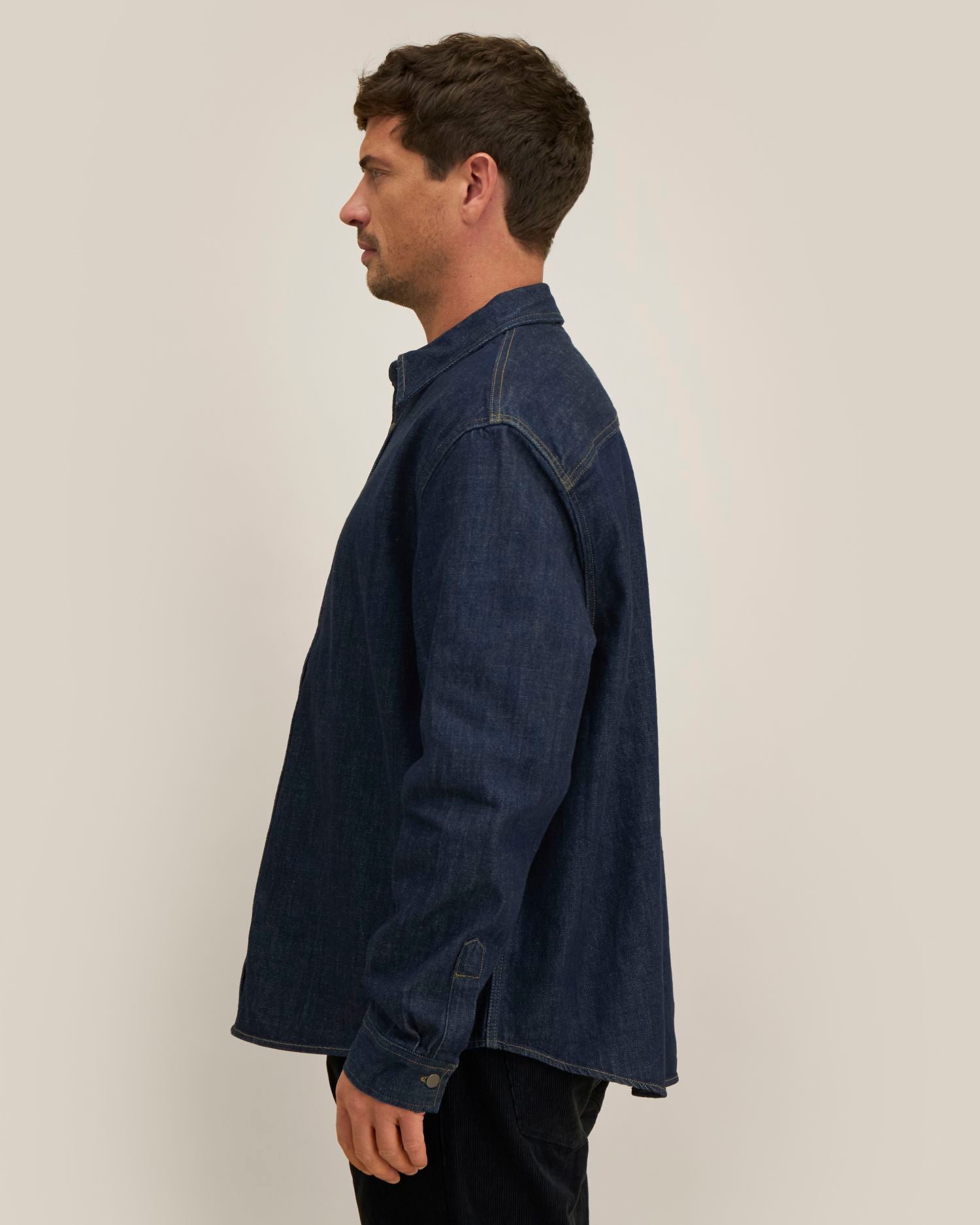 Sovracamicia unisex in denim pesante - 440 GSM | Palmer - STWU287