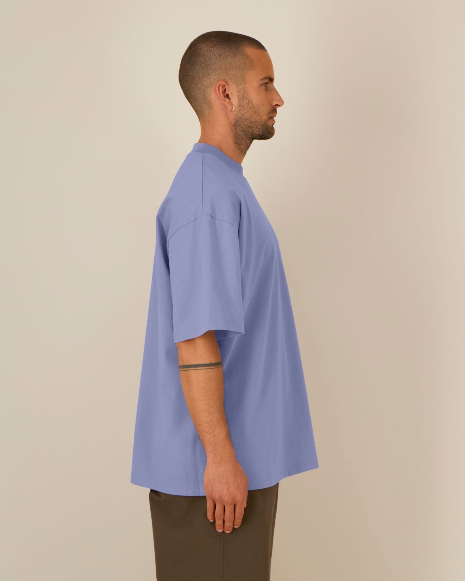 Unisex Oversized High Neck T-Shirt | Organic Blank
