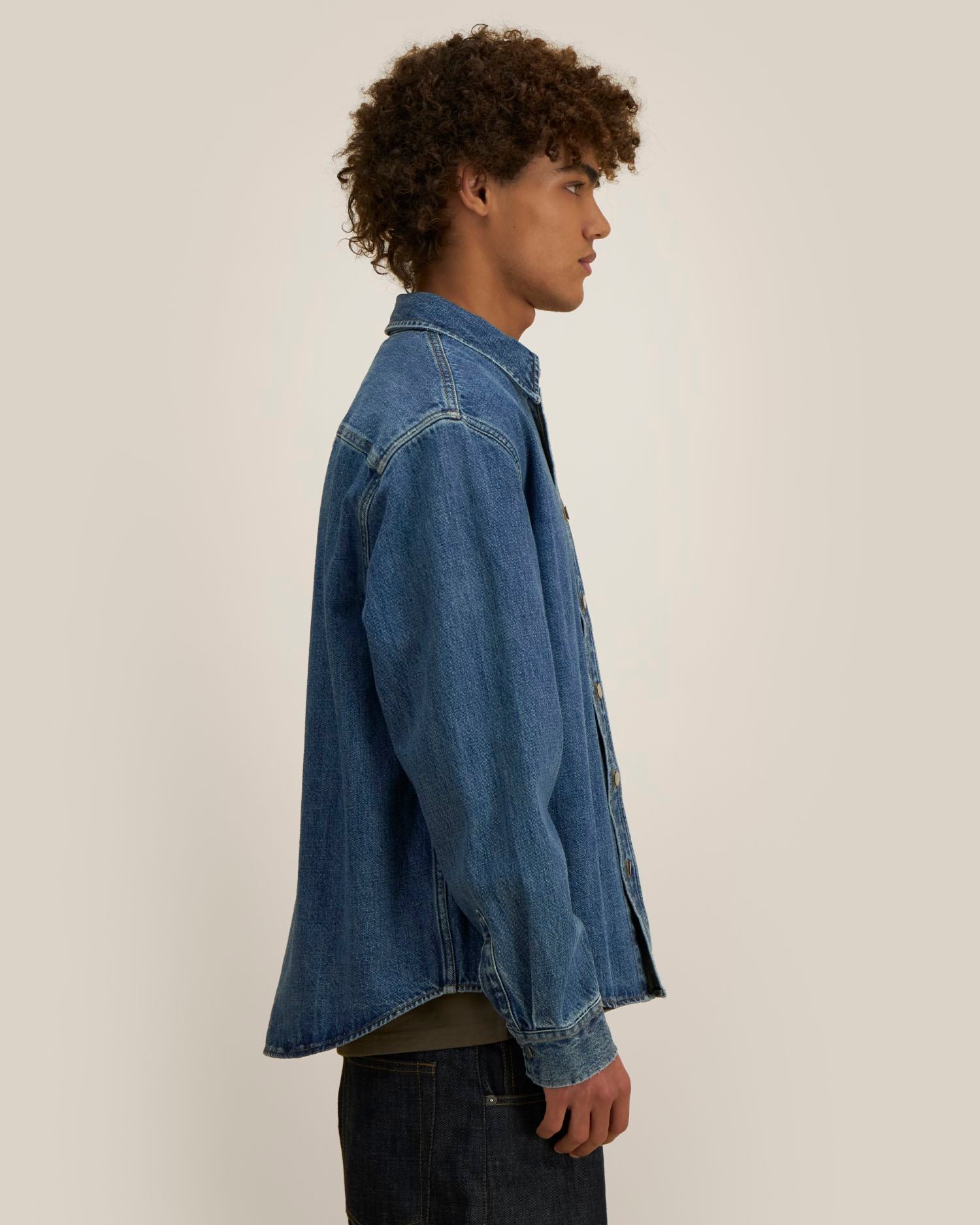 Sovracamicia unisex in denim pesante - 440 GSM | Palmer - STWU287