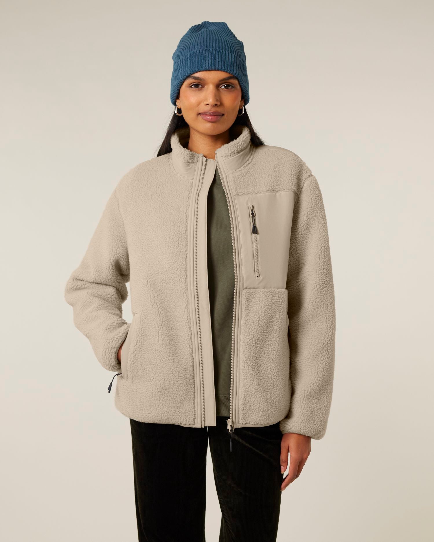 Chaqueta Unisex de Sherpa Reciclada - 450 GSM | Brooker STJU248