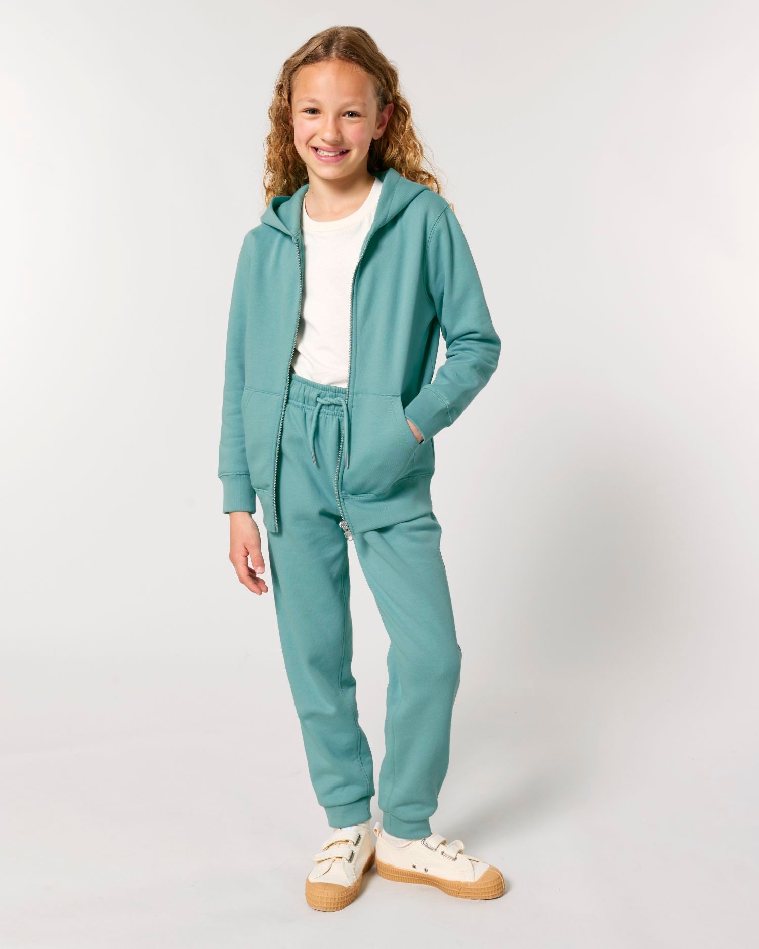 Kinderen's Organische Zip-Thru Hoodie Sweatshirt - 300 GSM | Mini Cultivator 2.0 STSK182