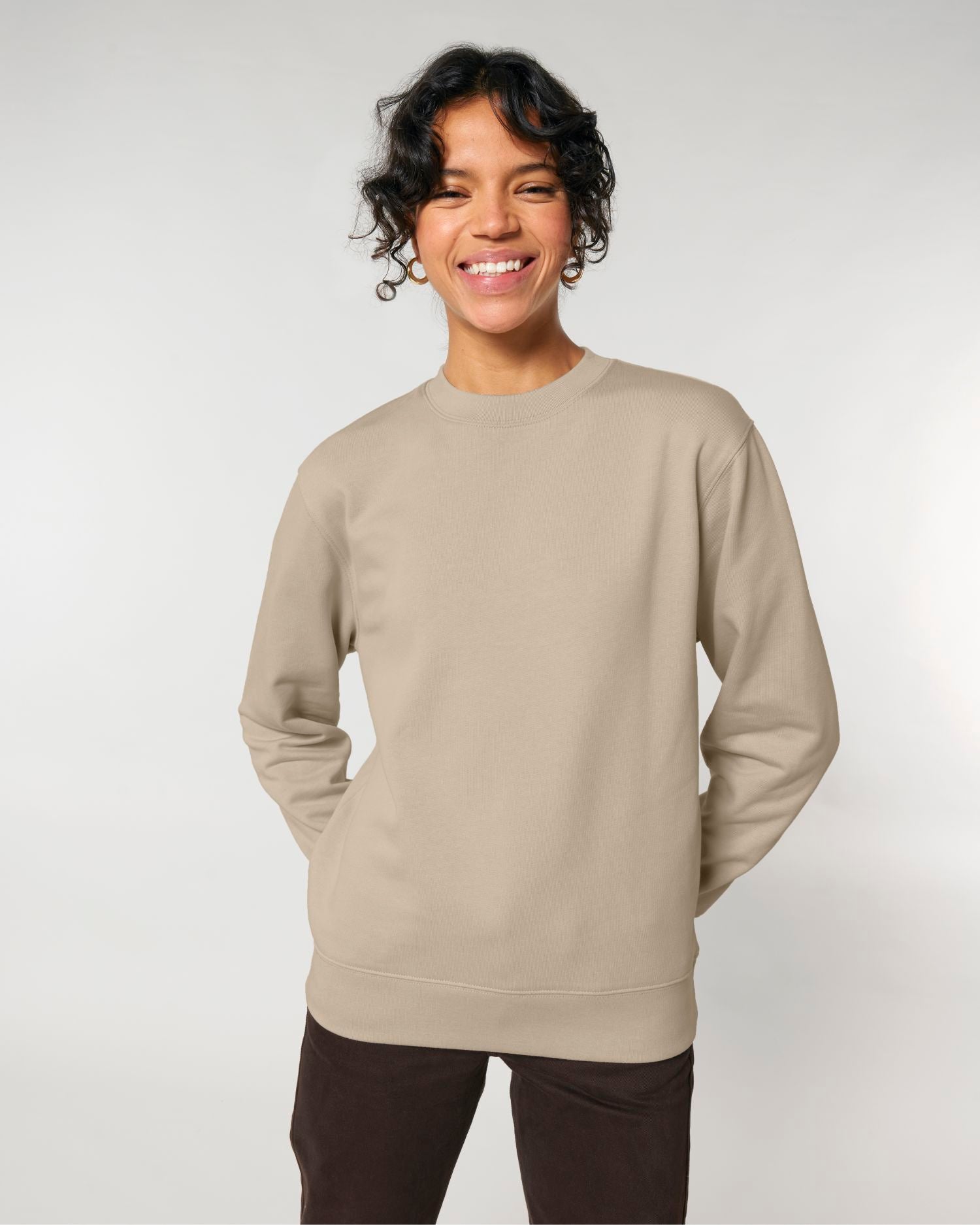 Sudadera unisex de cuello redondo - algodón orgánico 350 GSM | STSU178 Changer 2.0