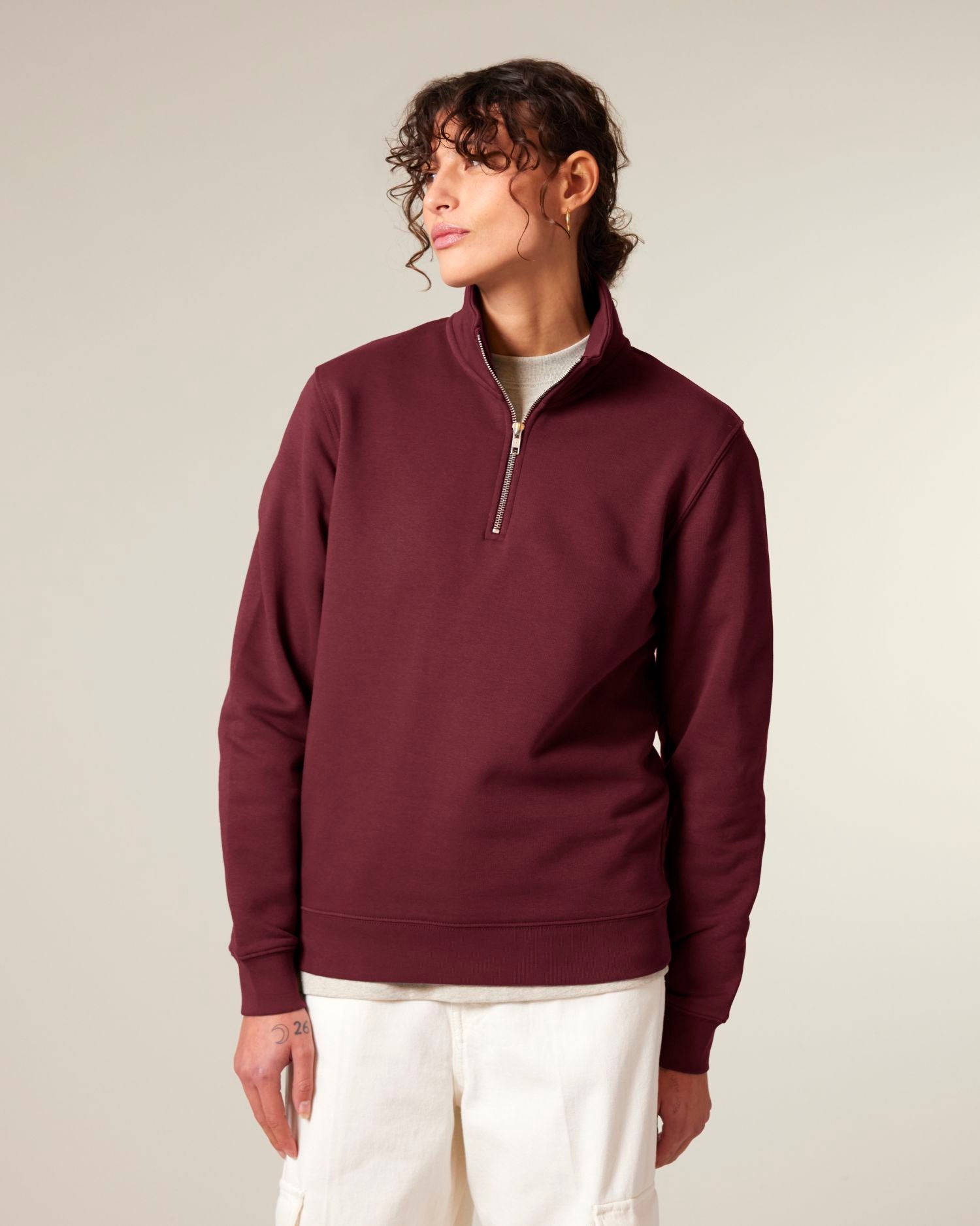 Unisex Organic Quarter Zip Sweatshirt | Organic Blank